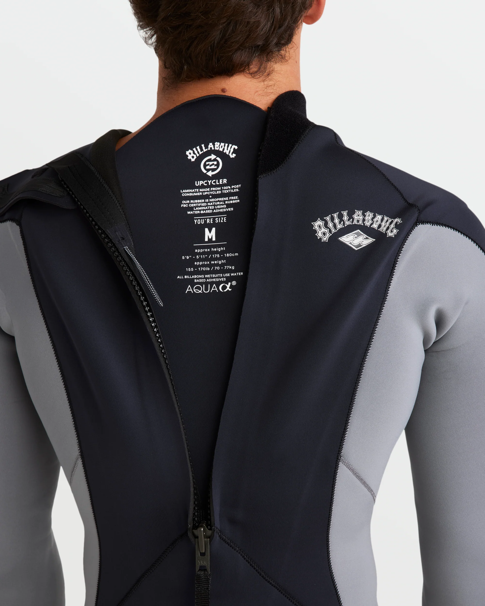 3/2mm Absolute Natural Back Zip Fullsuit - Alloy - Image 9
