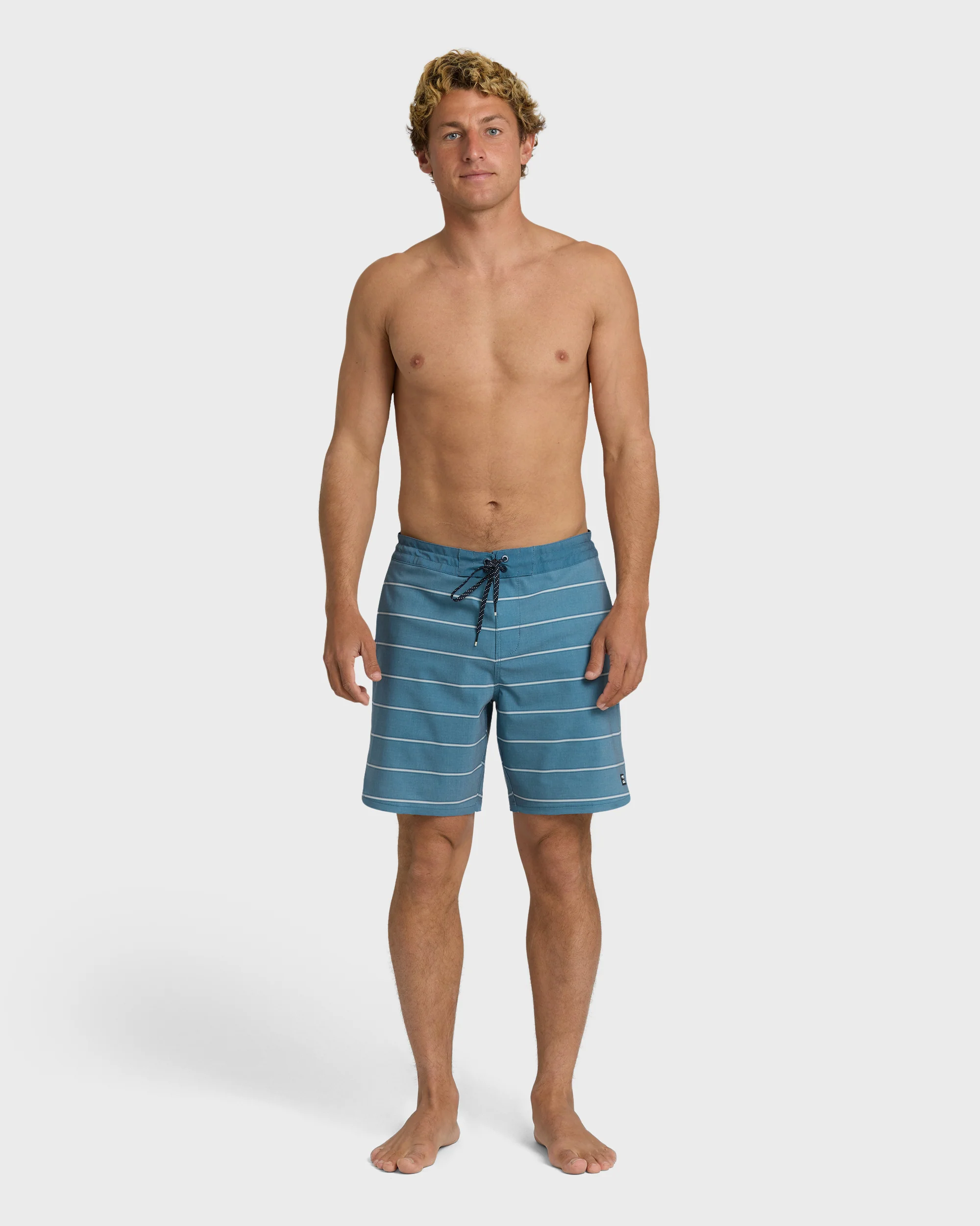 73 Lo Tide 18" Boardshorts - Real Teal Stripe - Real Teal - Image 4