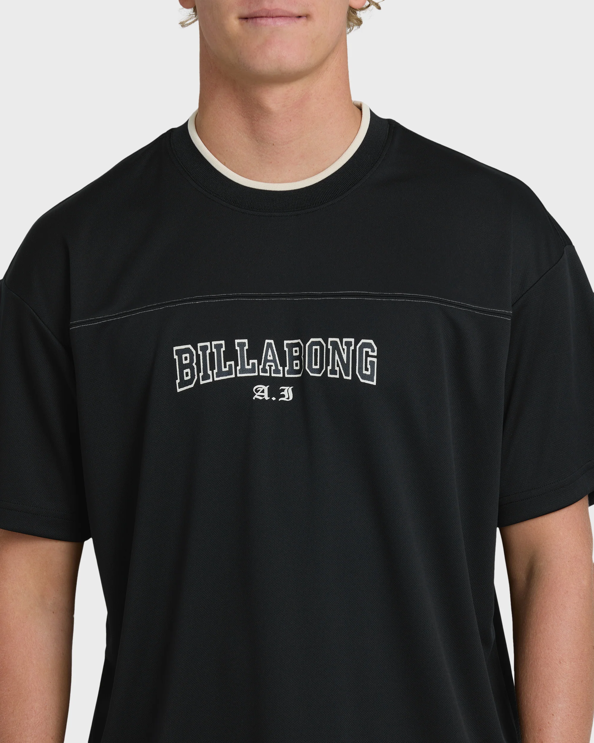 A.I. Mesh Jersey Short Sleeve T-Shirt - Black - Image 4