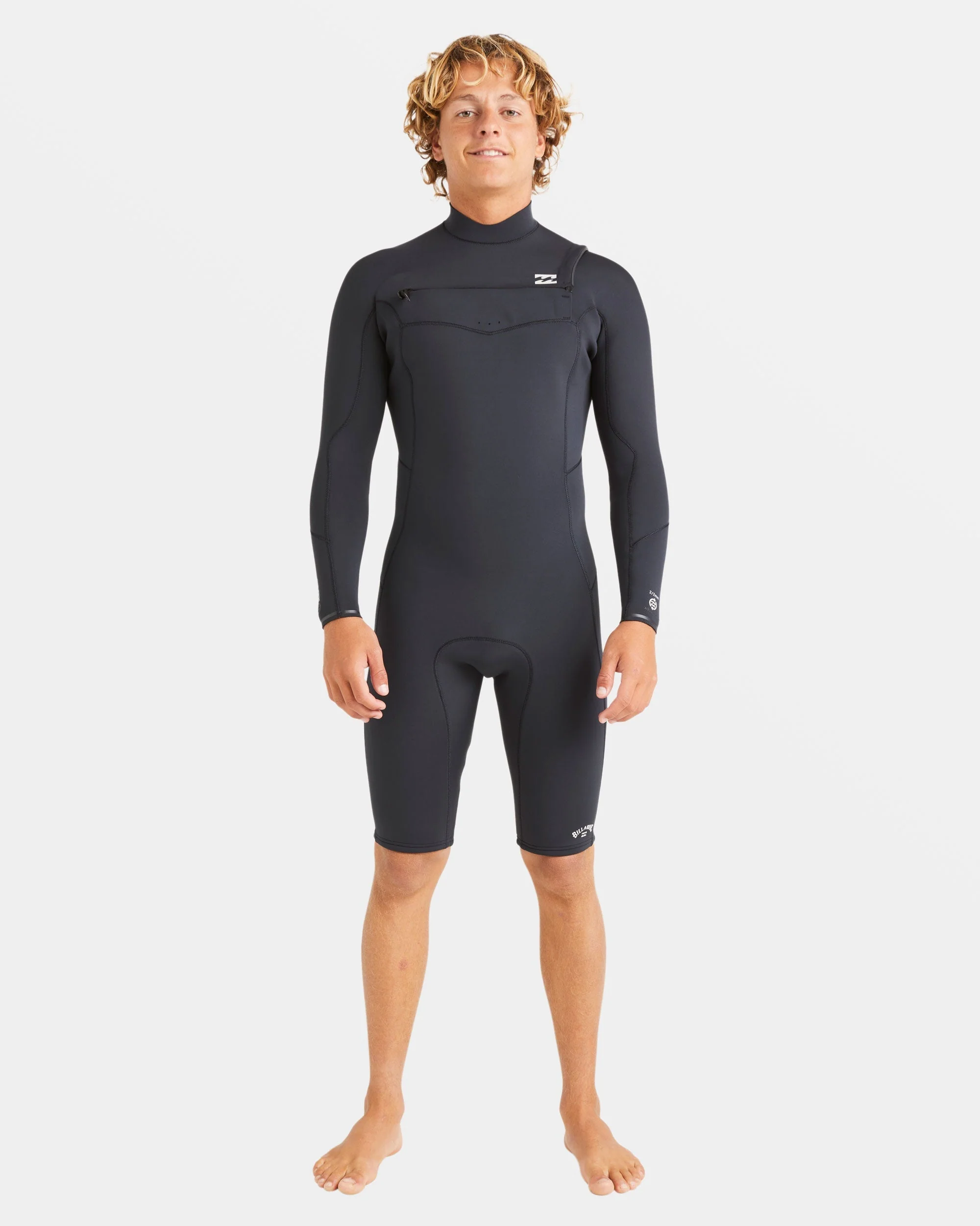 2/2mm Absolute Natural Upcycler GBS Chest Zip Long Sleeve Springsuit - Black - Image 6