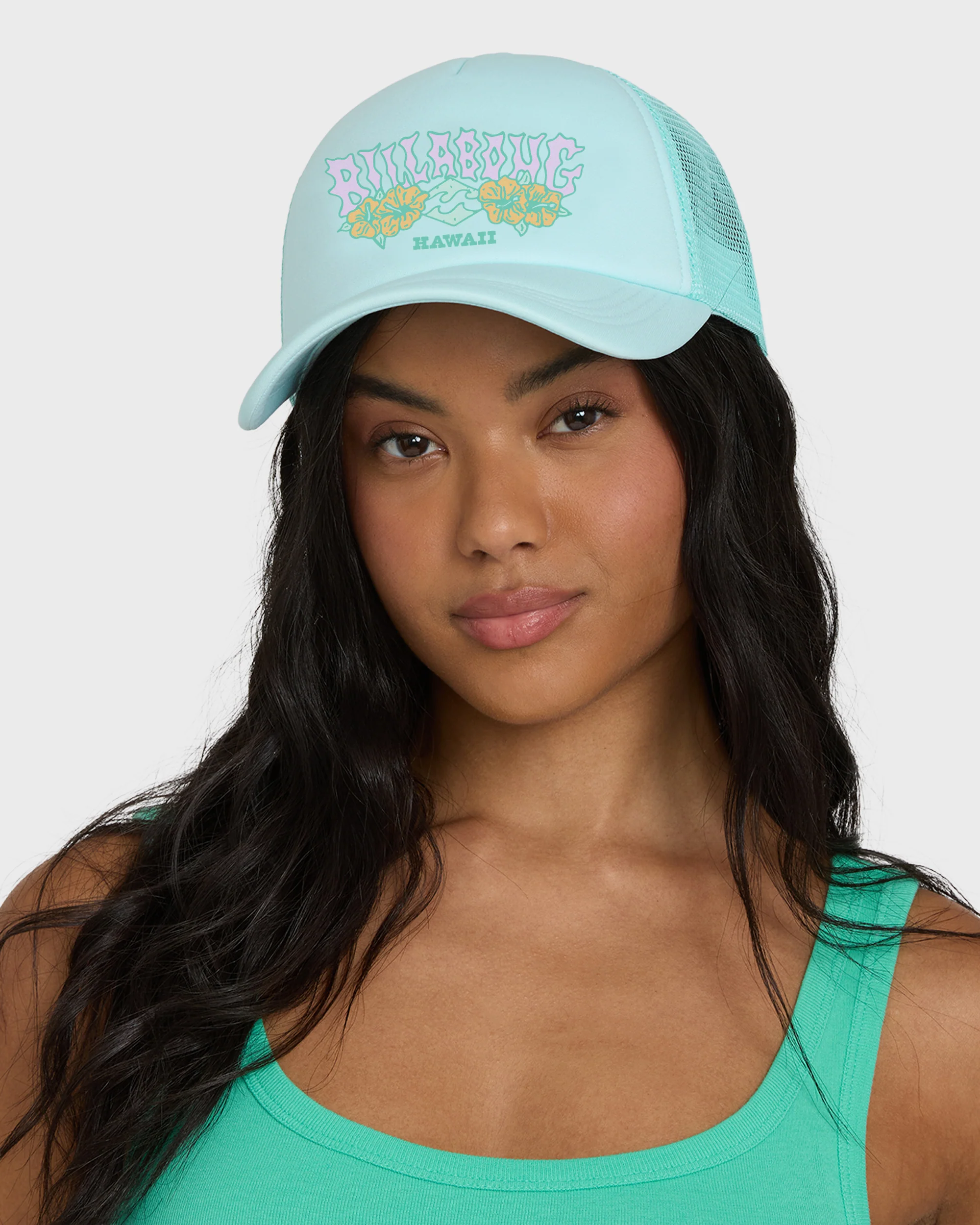 Across Waves Hawaii Trucker Hat - Clearwater - Image 2