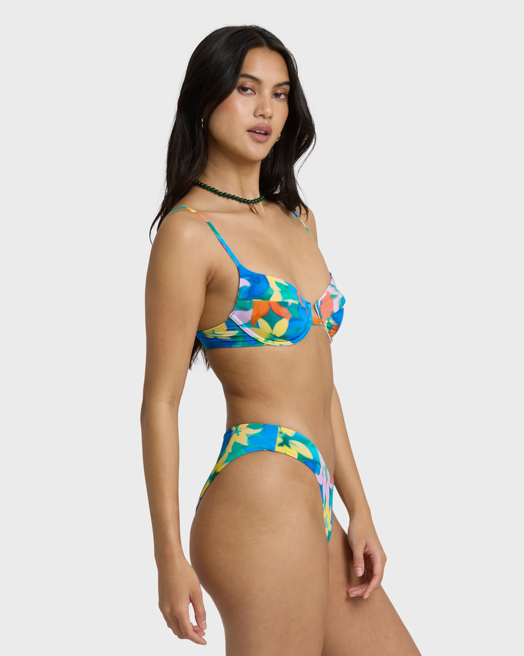 Agua Flores Leah Underwire Bikini Top - Blue Multi - Image 3