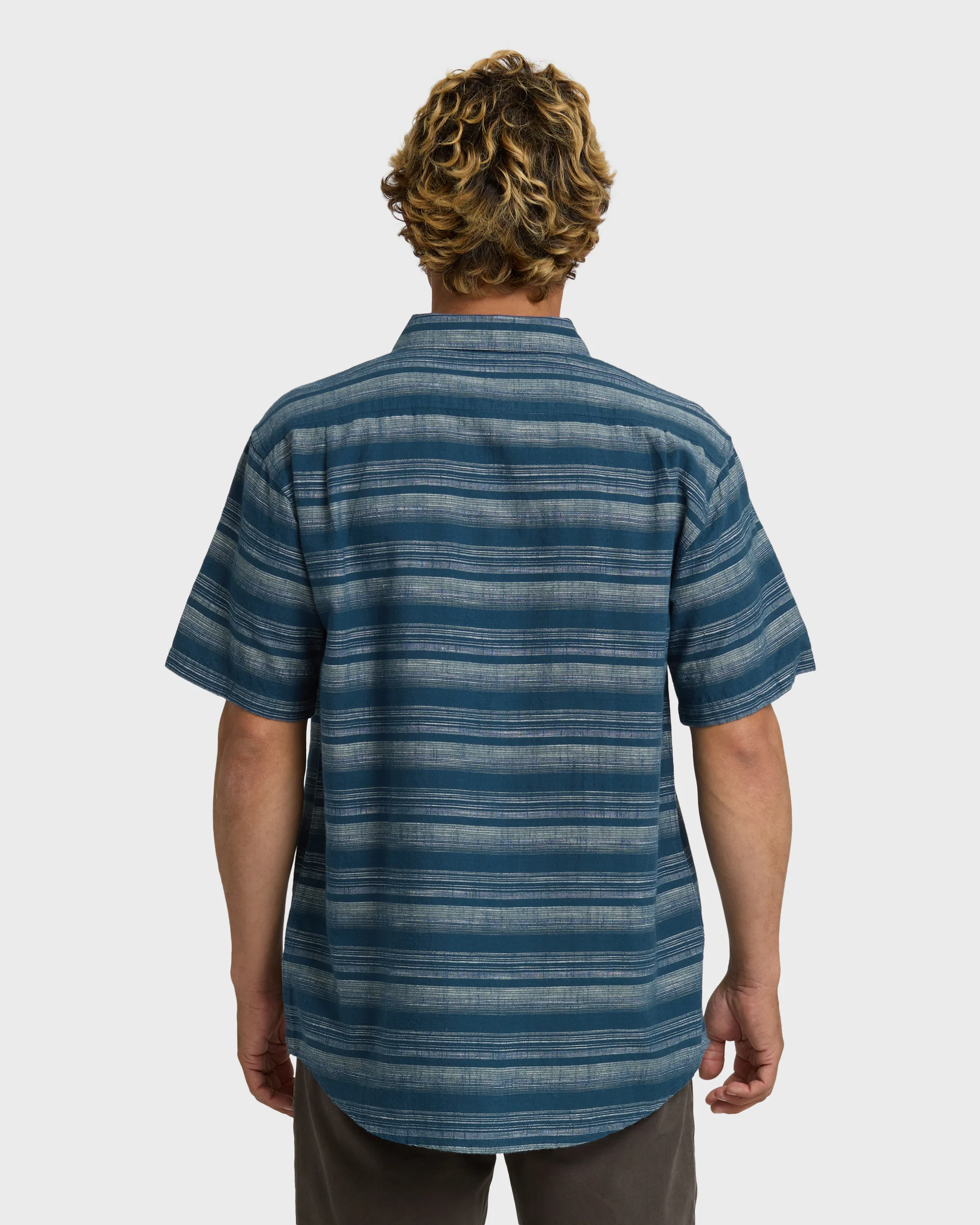 All Day Stripe Short Sleeve Shirt - Dark Denim - Image 2