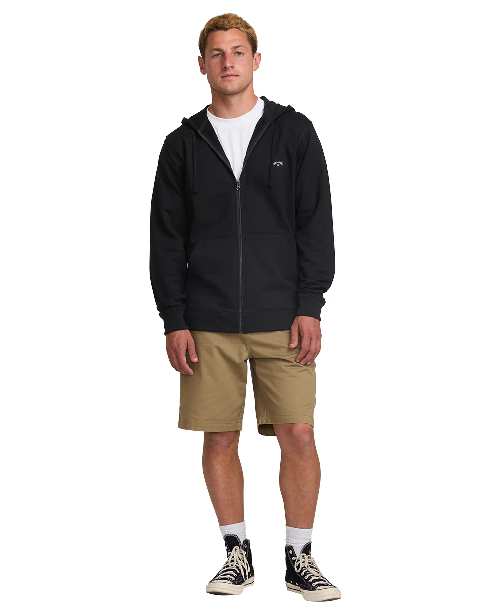 All Day Zip Front Hoodie - Black - Image 2