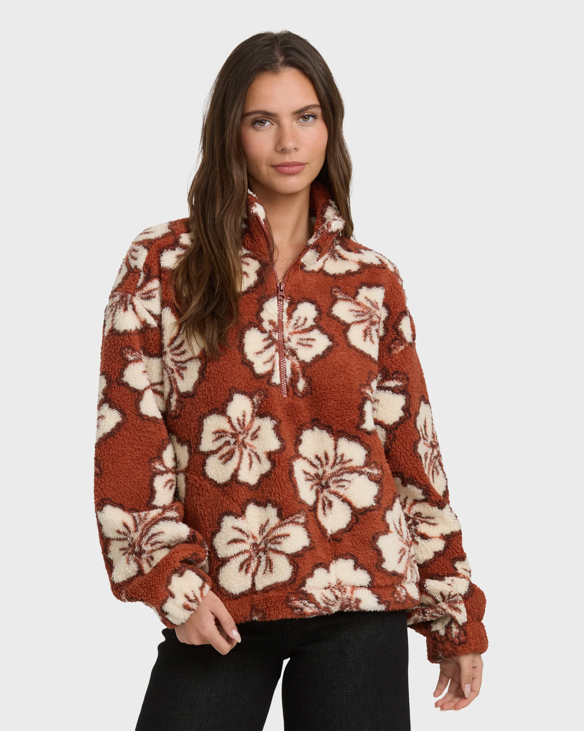 All The Time Sherpa Half Zip Sweatshirt - Sedona - Image 3