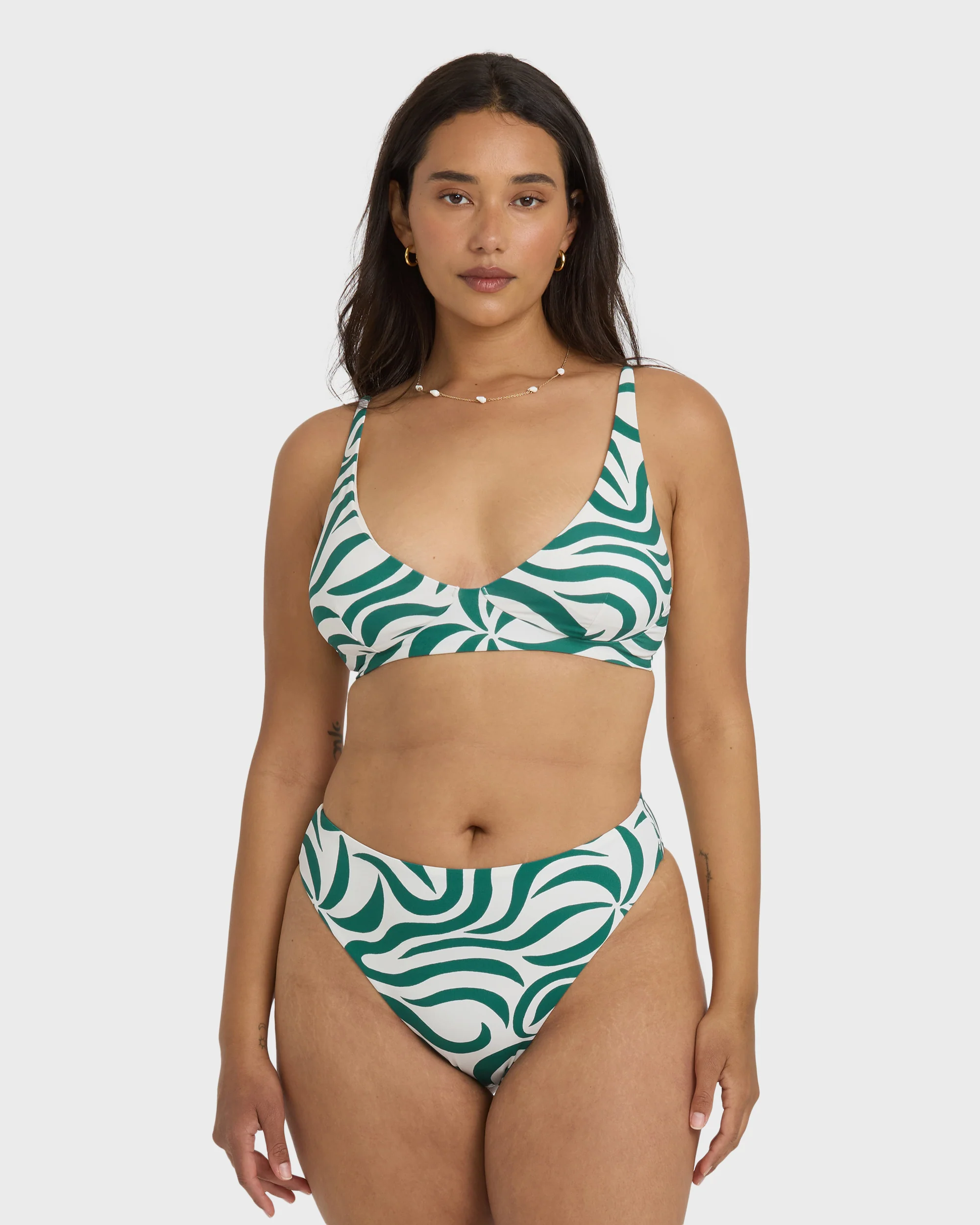 All The Waves Hi Maya Bikini Bottom - Evergreen - Image 2