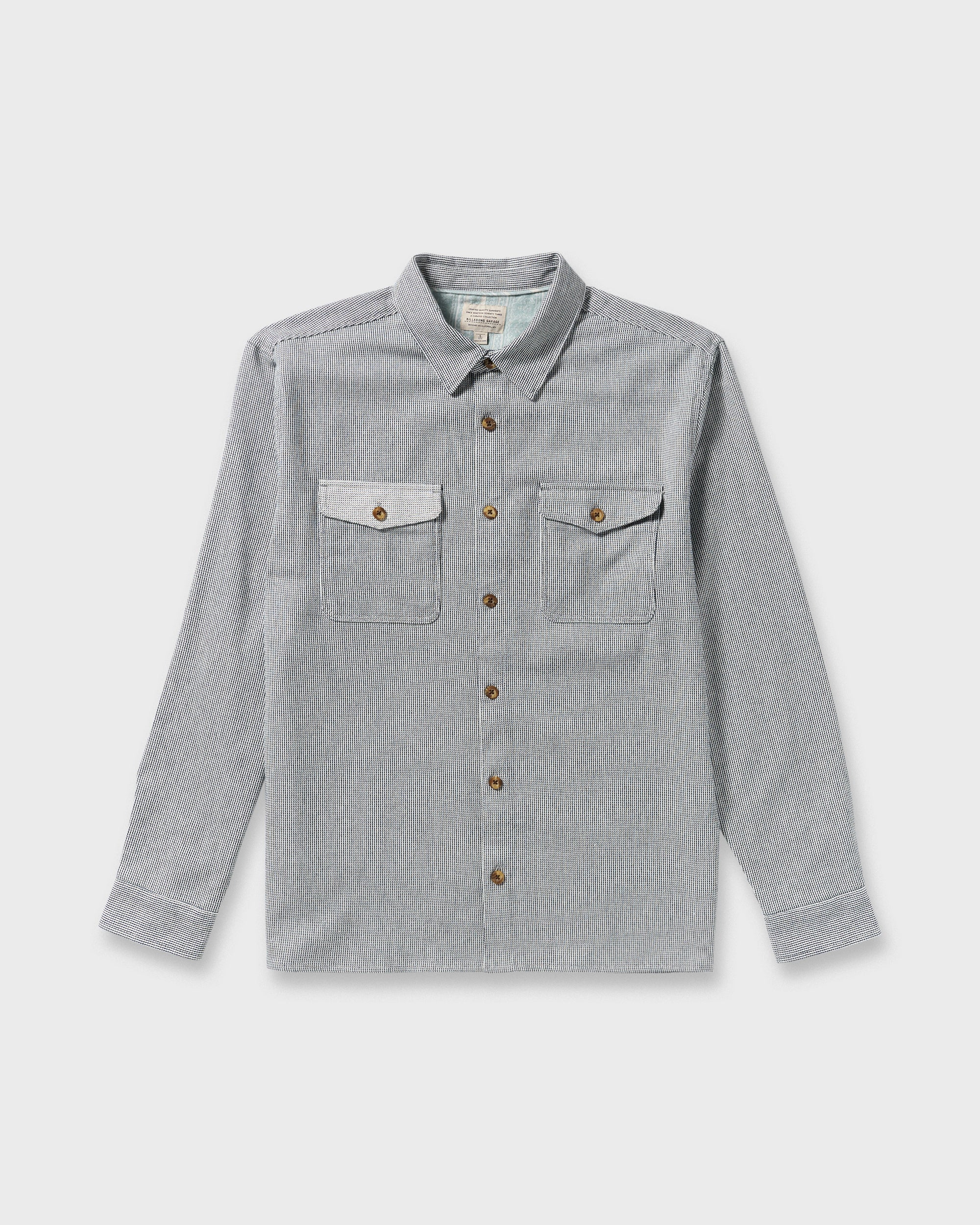 Austin Garage Long Sleeve Shirt - Stone Blue - Image 3