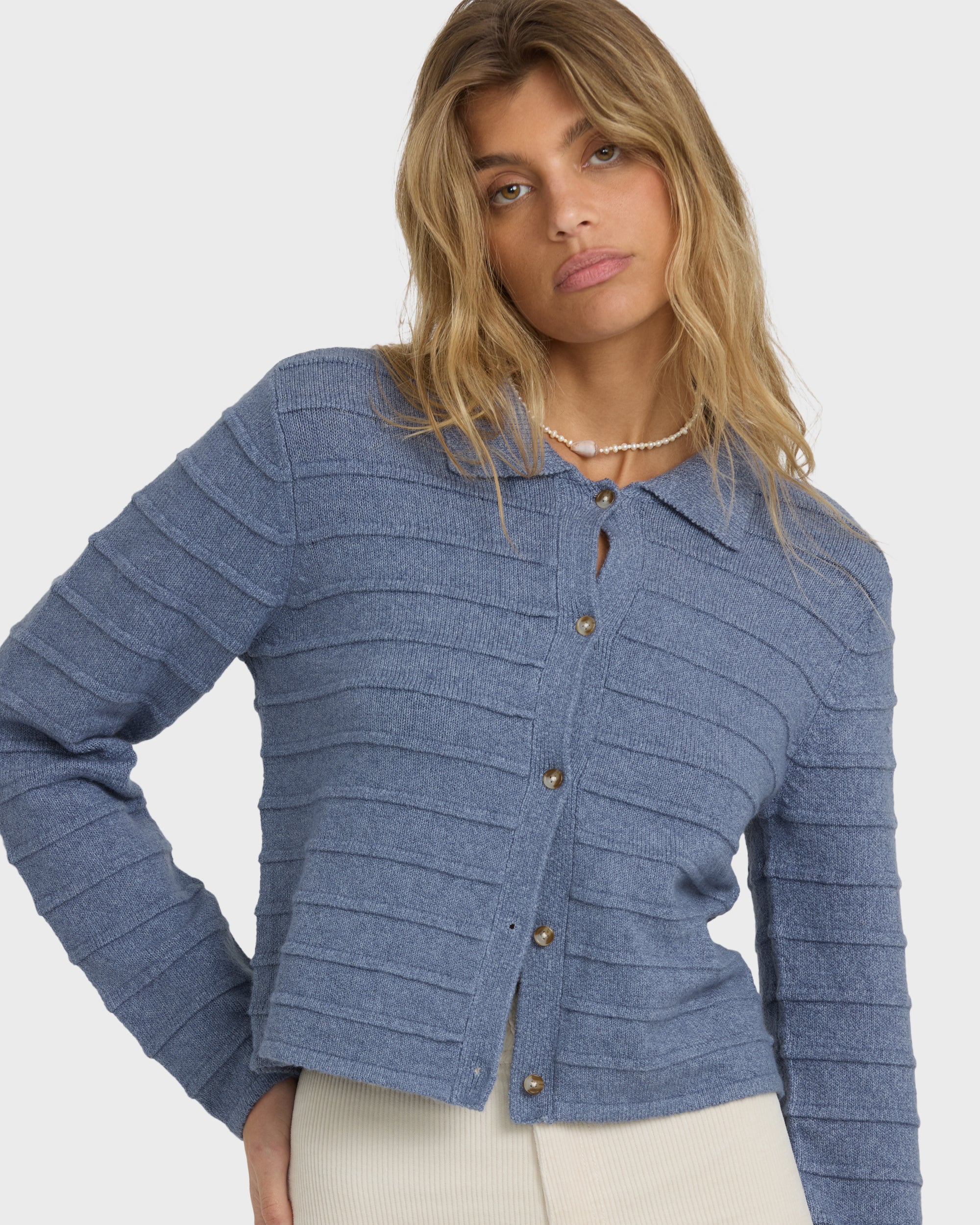 Ayla Sky Sweater - Stone Blue - Image 3