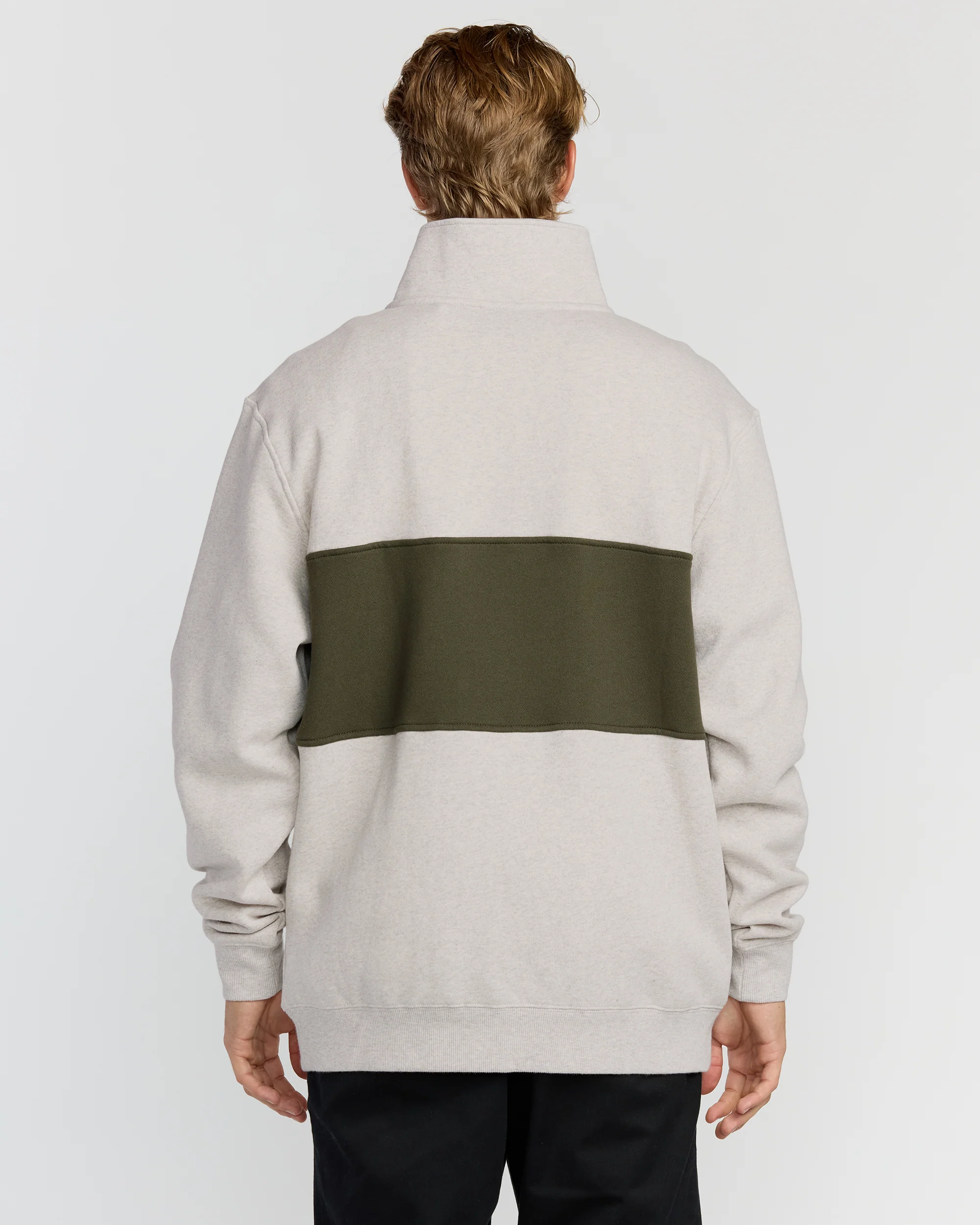 Bad Dog 3/4 Zip Mockneck Sweatshirt - Sand Htr - Image 5
