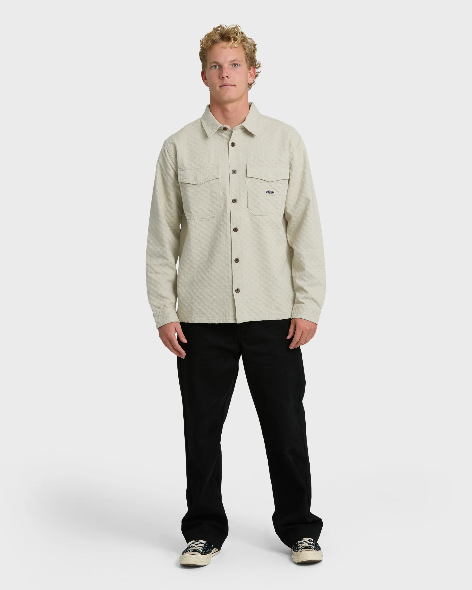 Bad Dog Long Sleeve Flannel Shirt - Chino - Image 4