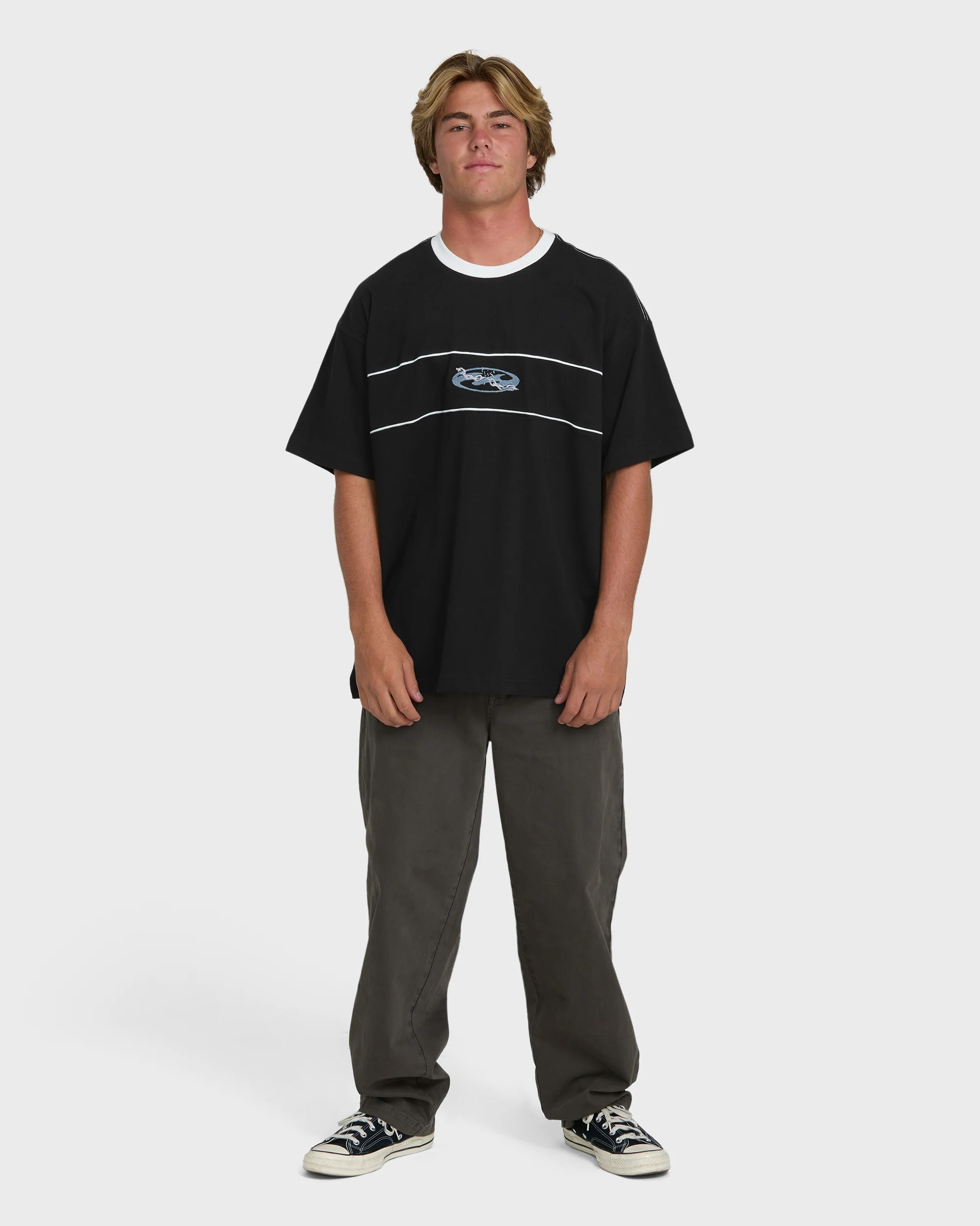 Bad Dog Precision Short Sleeve Knit T-Shirt - Black - Image 3