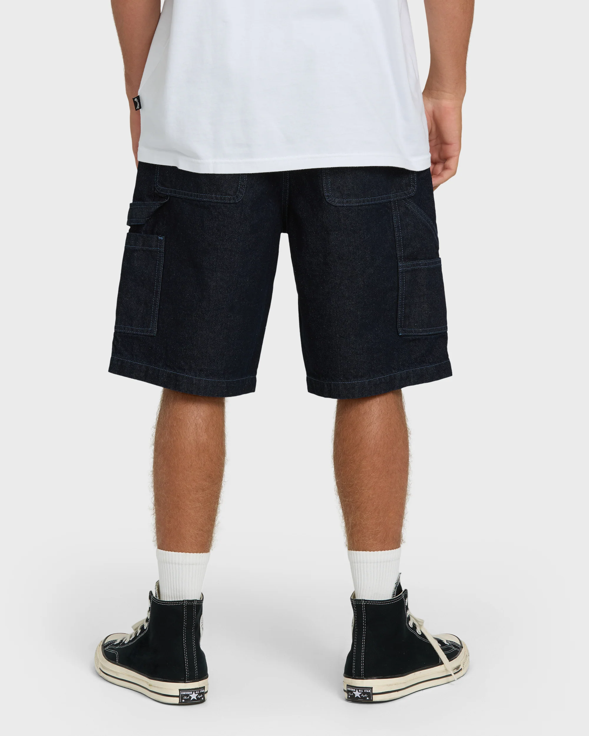 Bad Dog 22" Denim Shorts - Dark Denim - Image 2