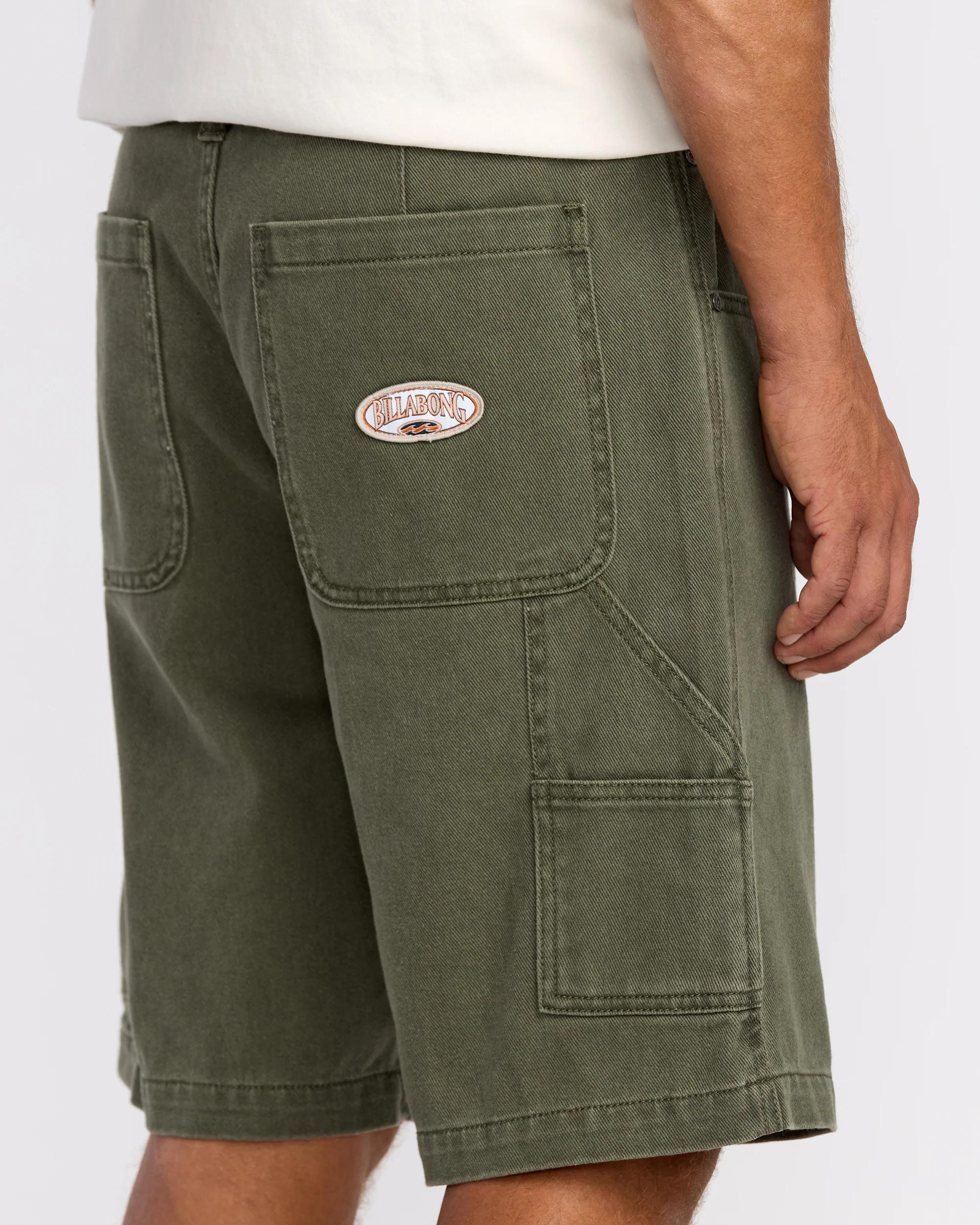 Bad Dog 21" Workwear Shorts - Dark Military - Image 2