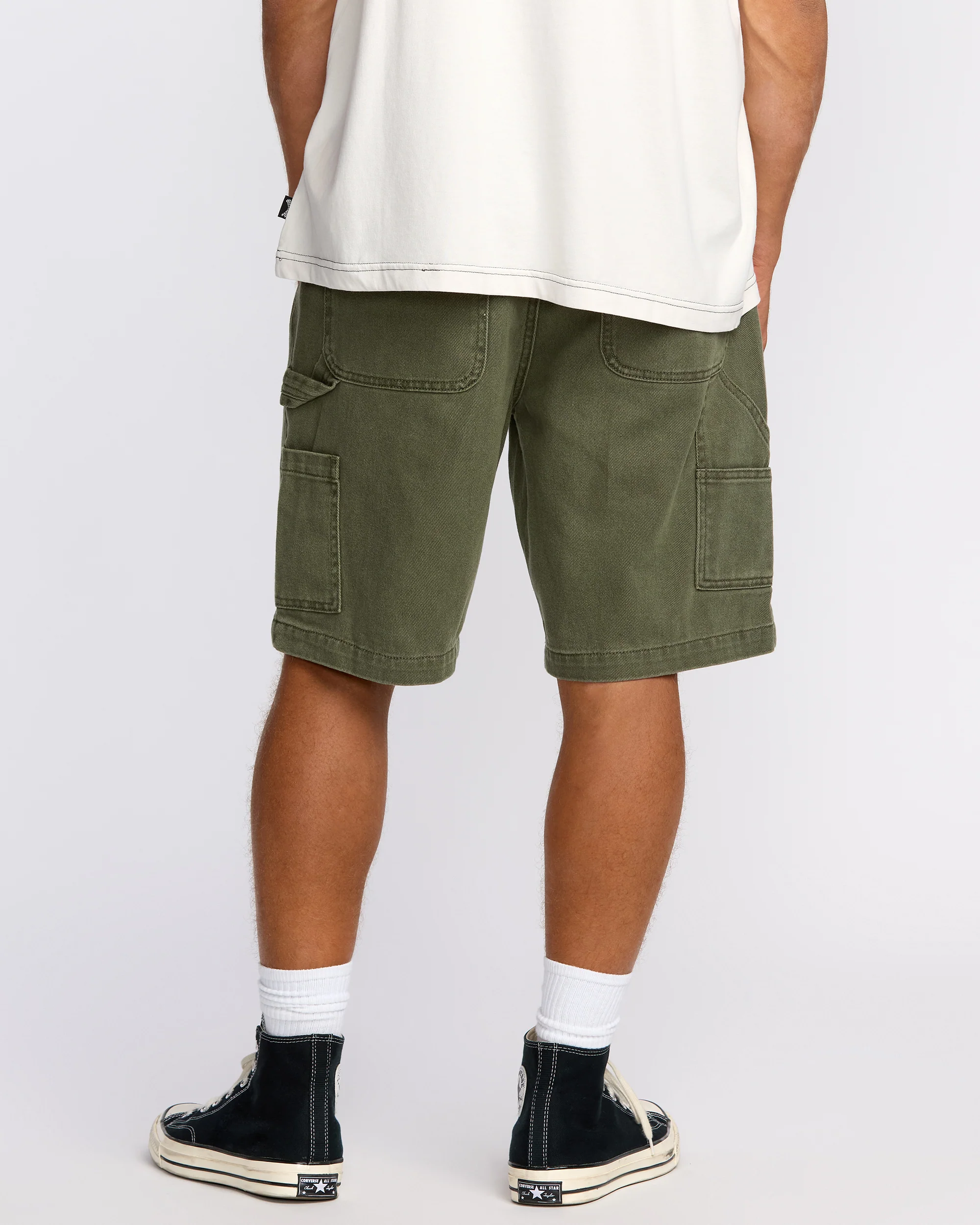 Bad Dog 21" Workwear Shorts - Dark Military - Image 3