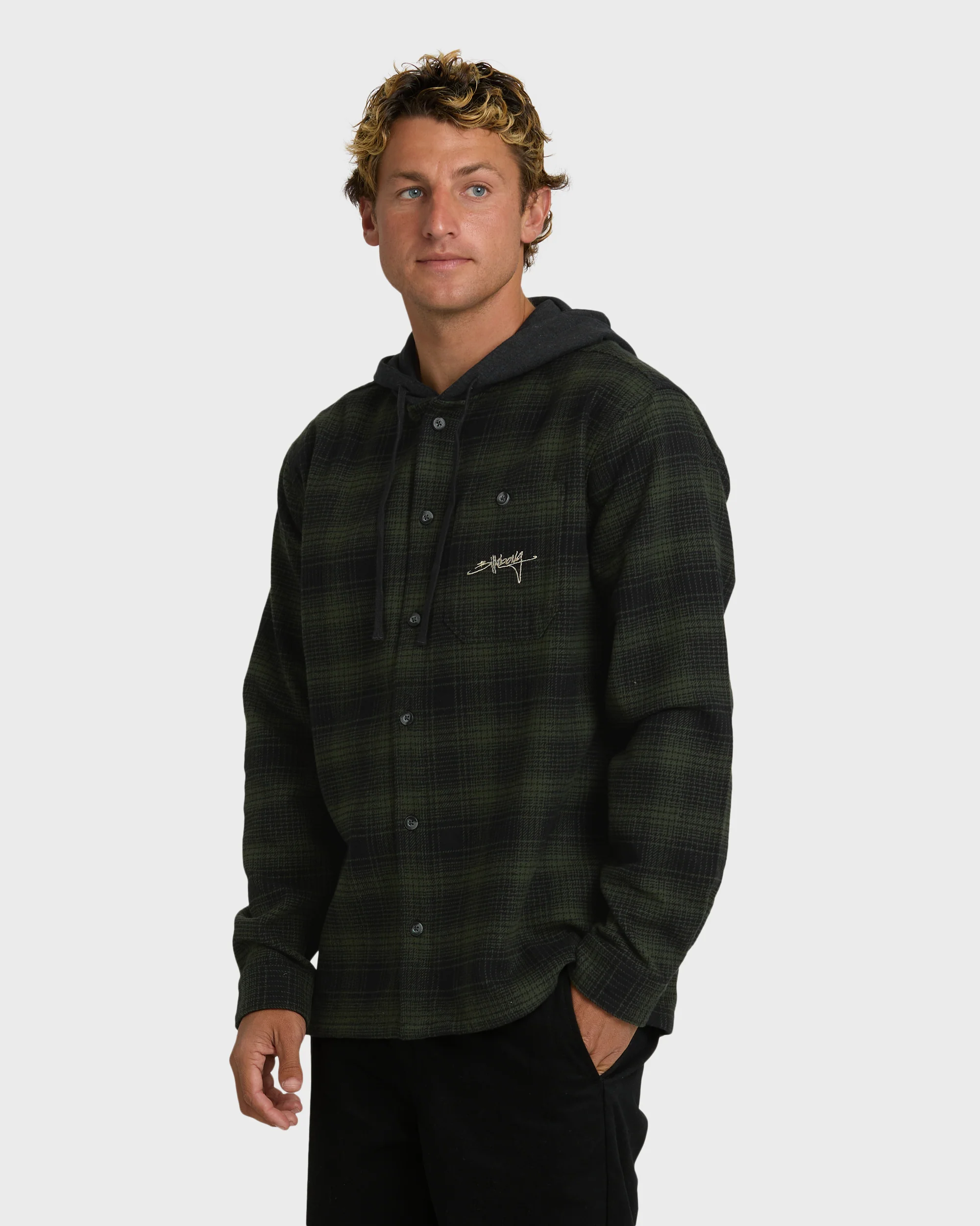 Baja Sur Flannel Shirt - Black - Image 5