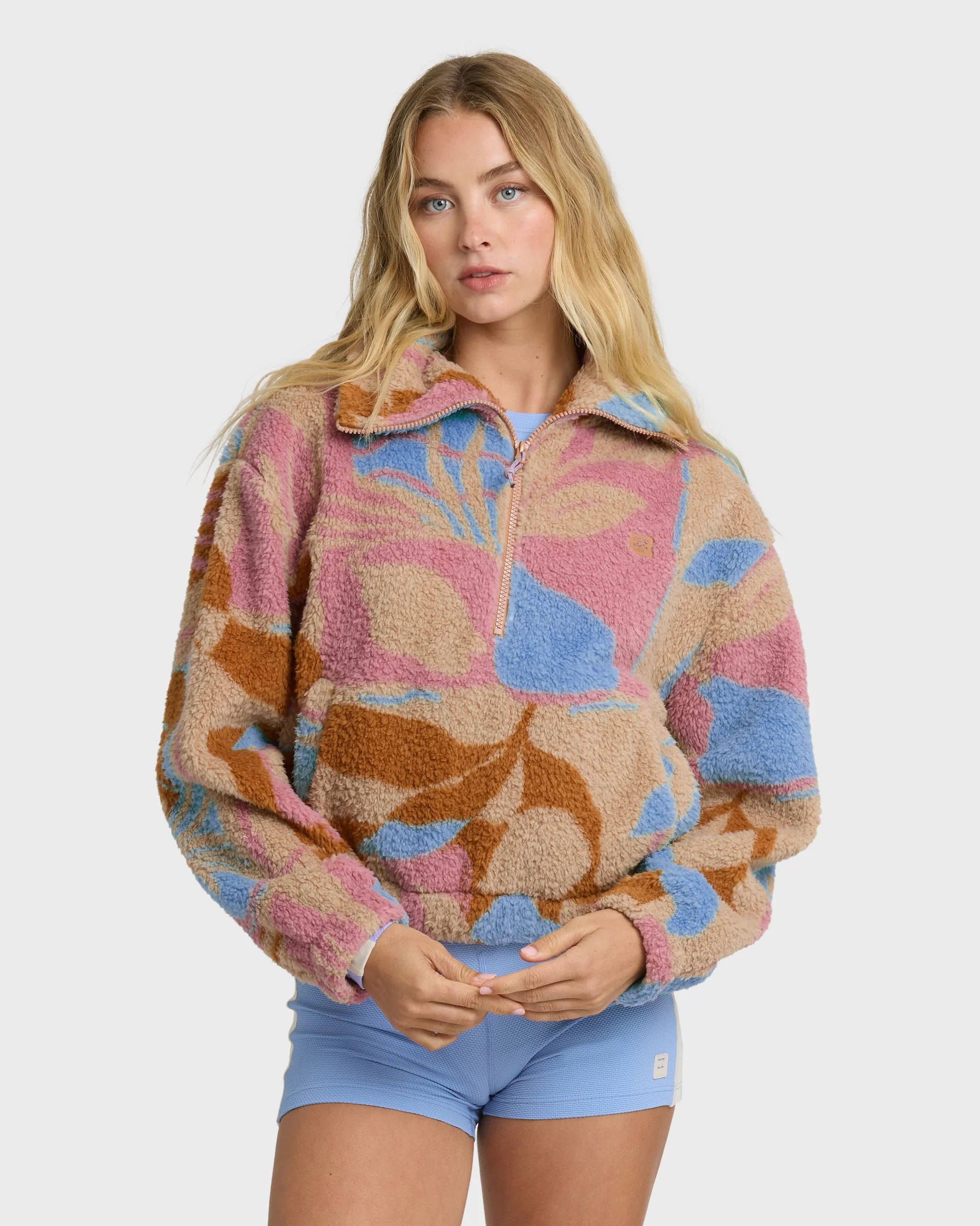 A/Div Barra Half Zip Sherpa Fleece - Oatmeal - Image 3