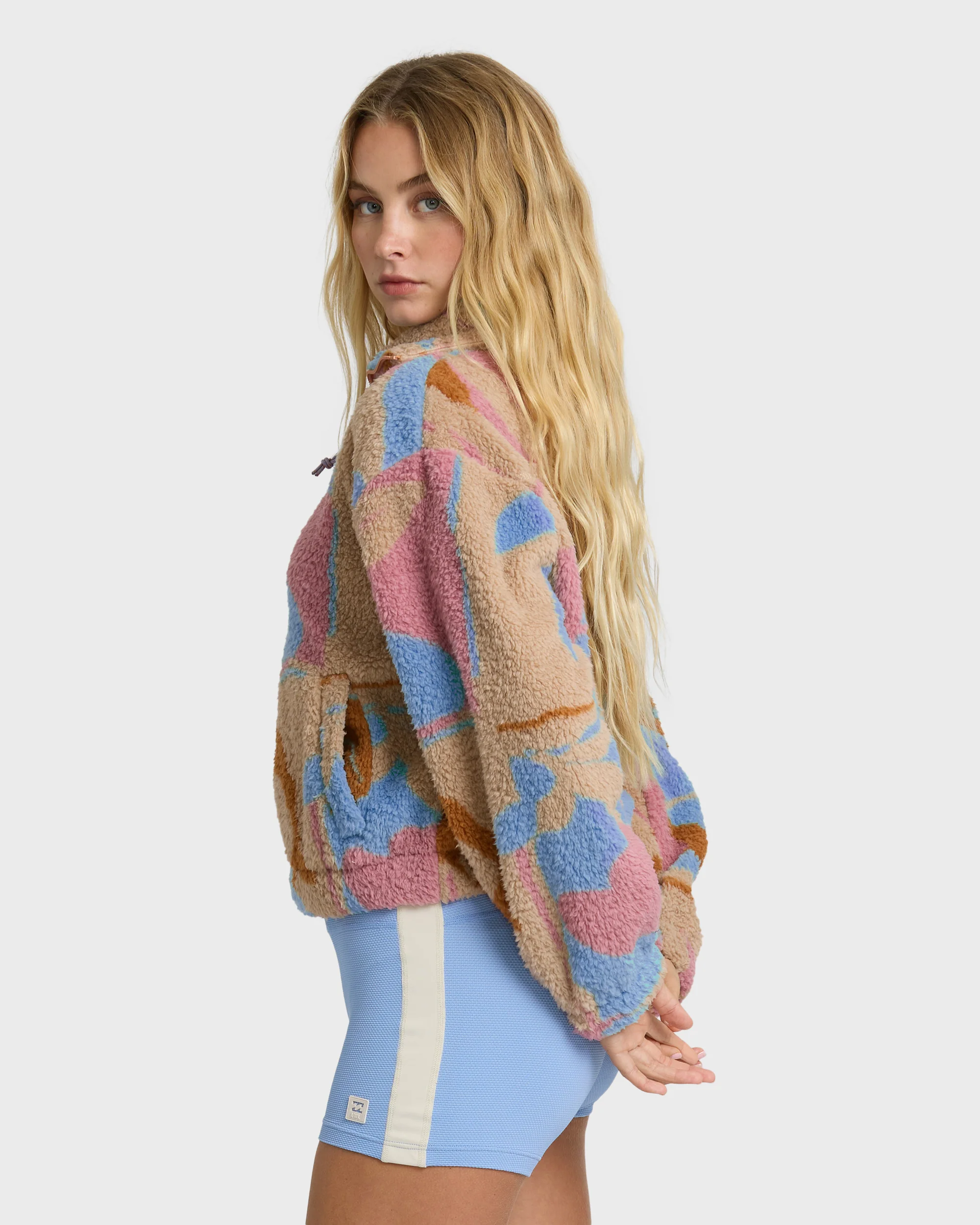 A/Div Barra Half Zip Sherpa Fleece - Oatmeal - Image 7