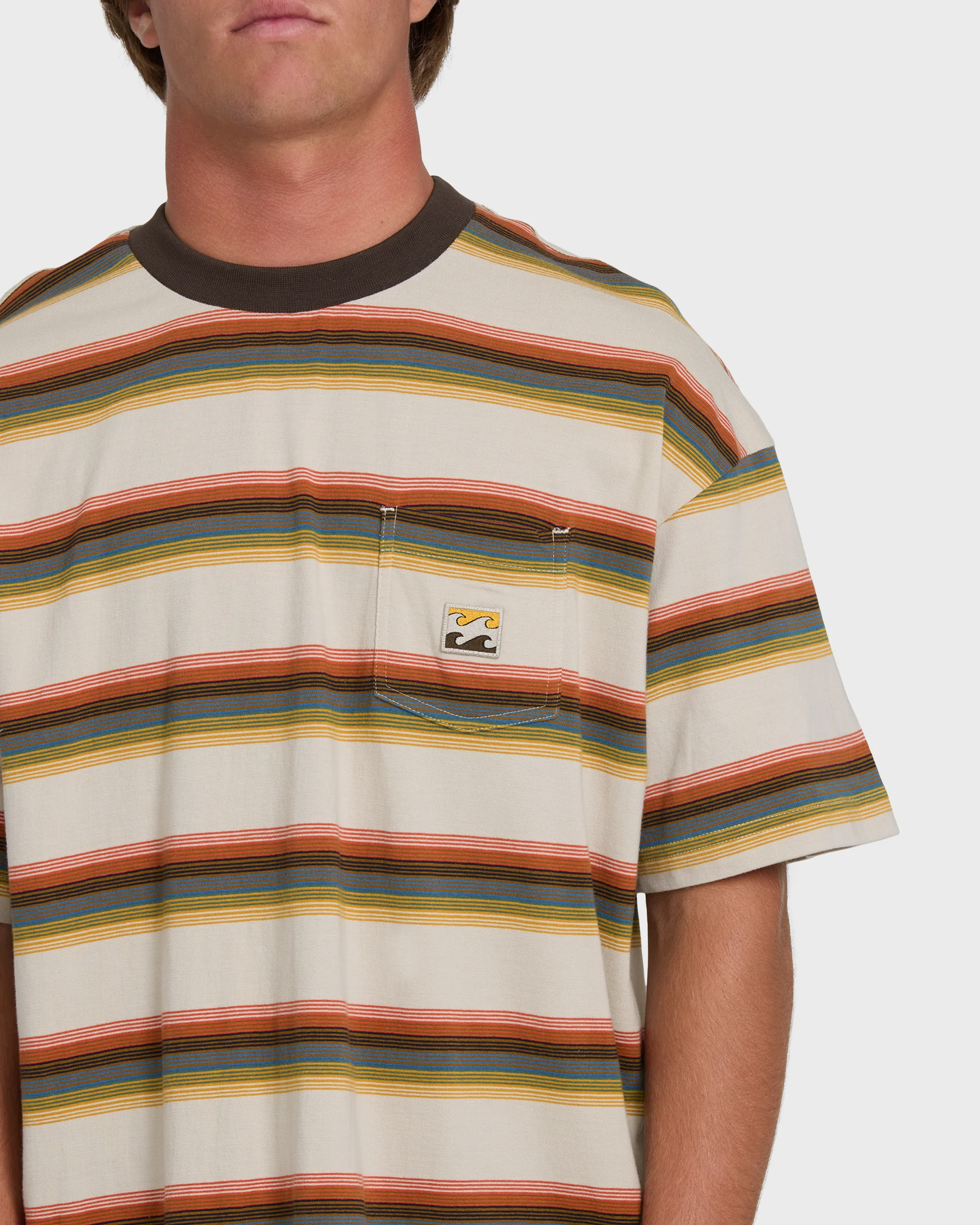 Baxter Short Sleeve Knit T-Shirt - Oatmeal - Image 5