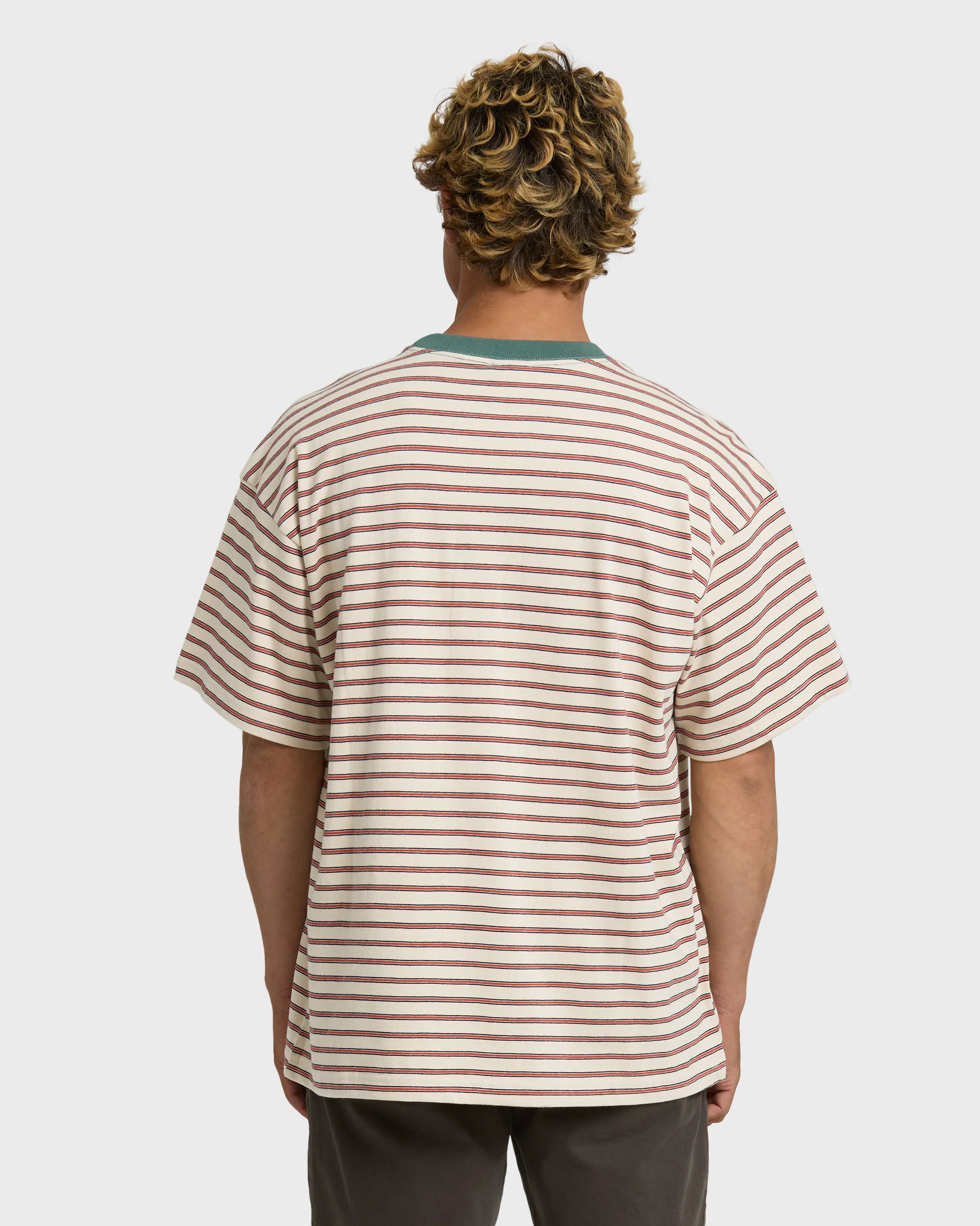 Baxter Crew Short Sleeve T-Shirt - Oatmeal - Image 2