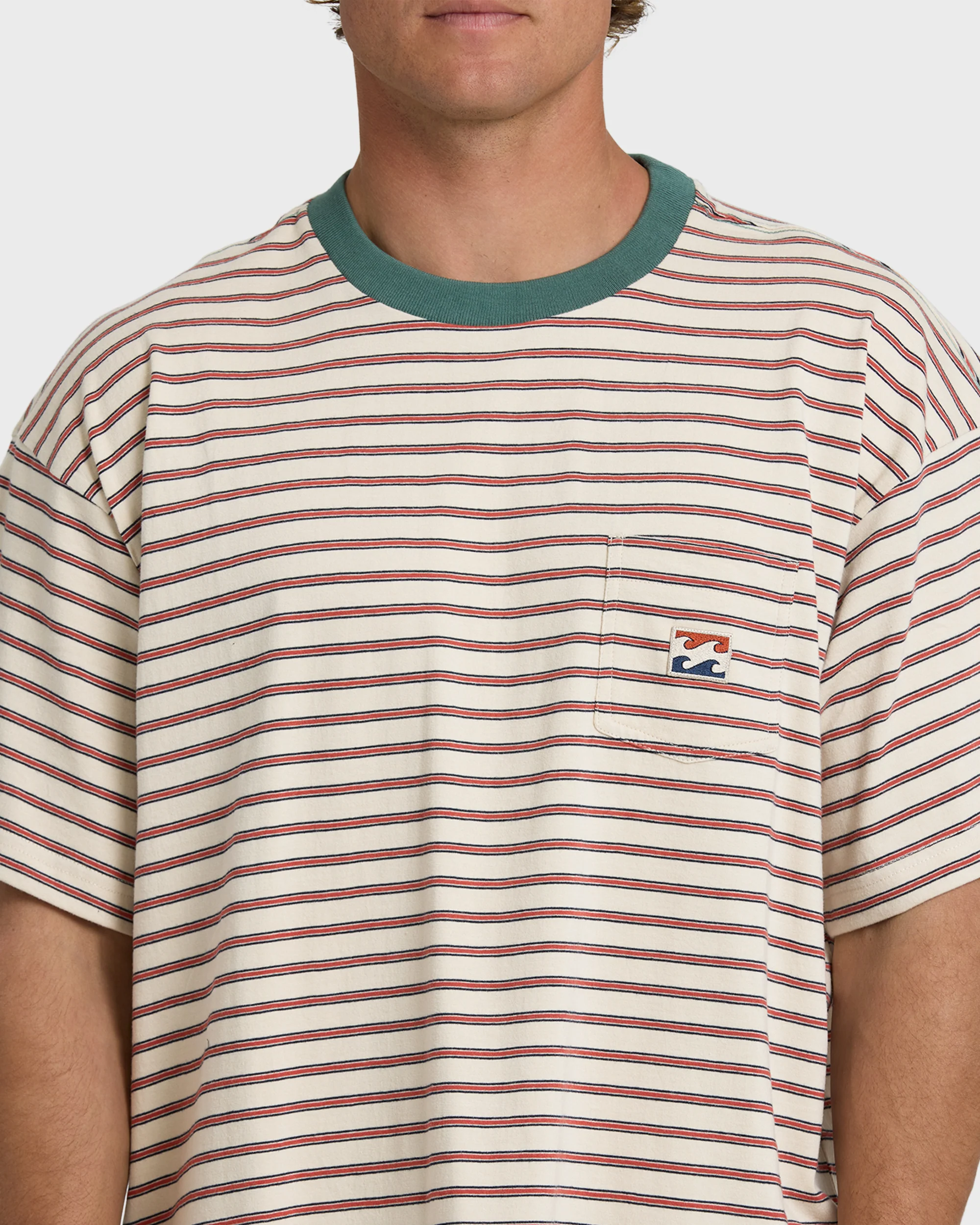 Baxter Crew Short Sleeve T-Shirt - Oatmeal - Image 5