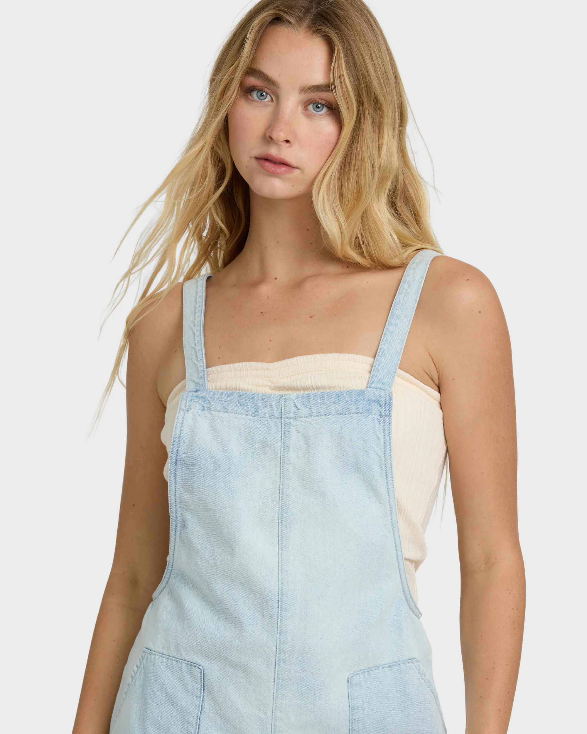 Beach Crush Denim Overalls - Blue Mist - Image 5
