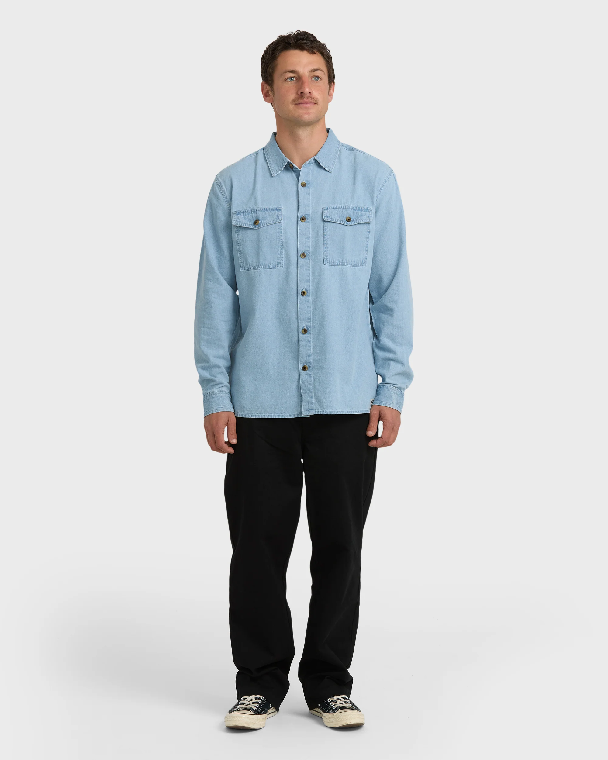 Bong Days Long Sleeve Shirt - Cloud Blue - Image 3