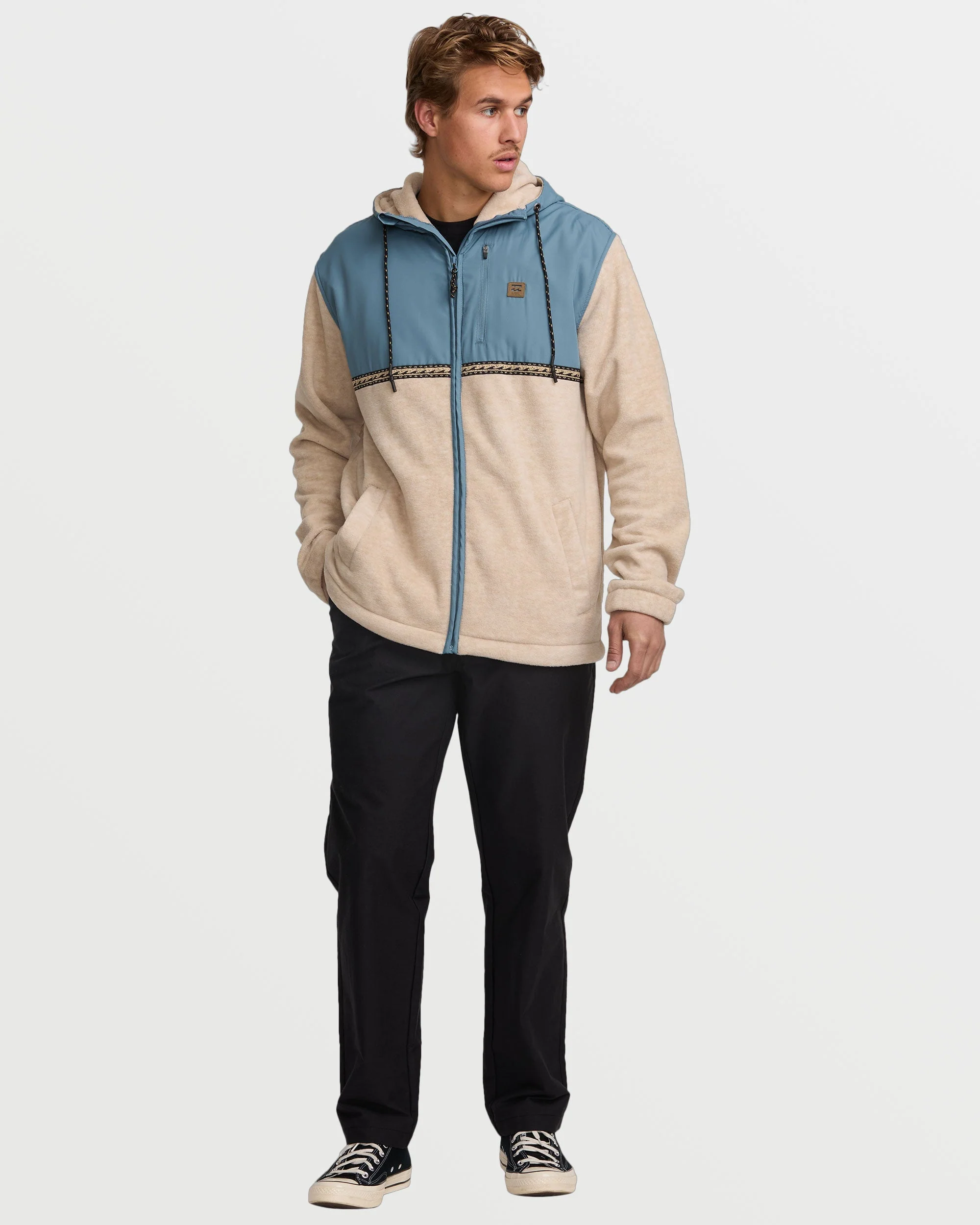 Boundary Lite Zip Sweatshirt - Bleached Sand - Image 3