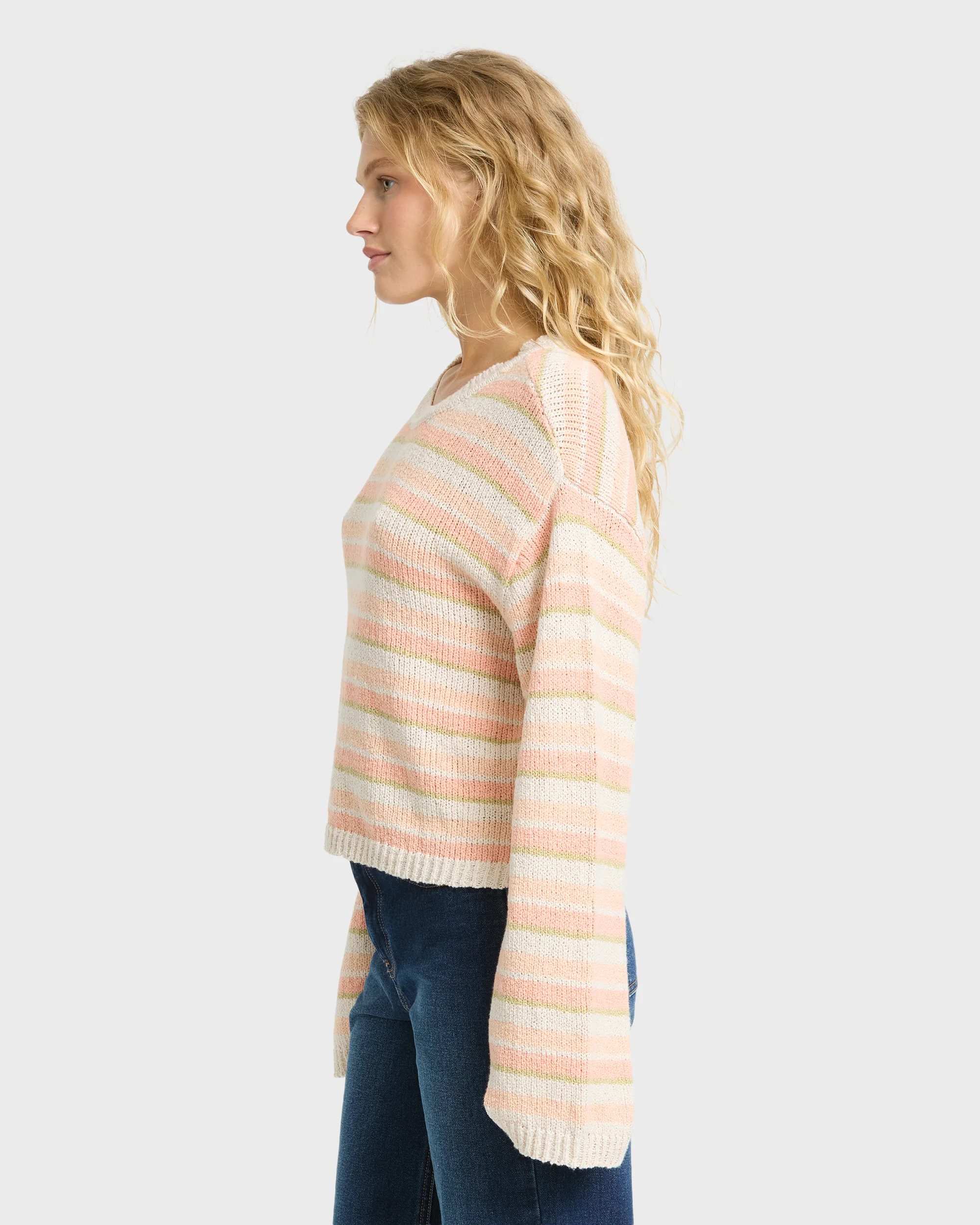 Bright Sol Crewneck Sweater - Light Peach - Image 3