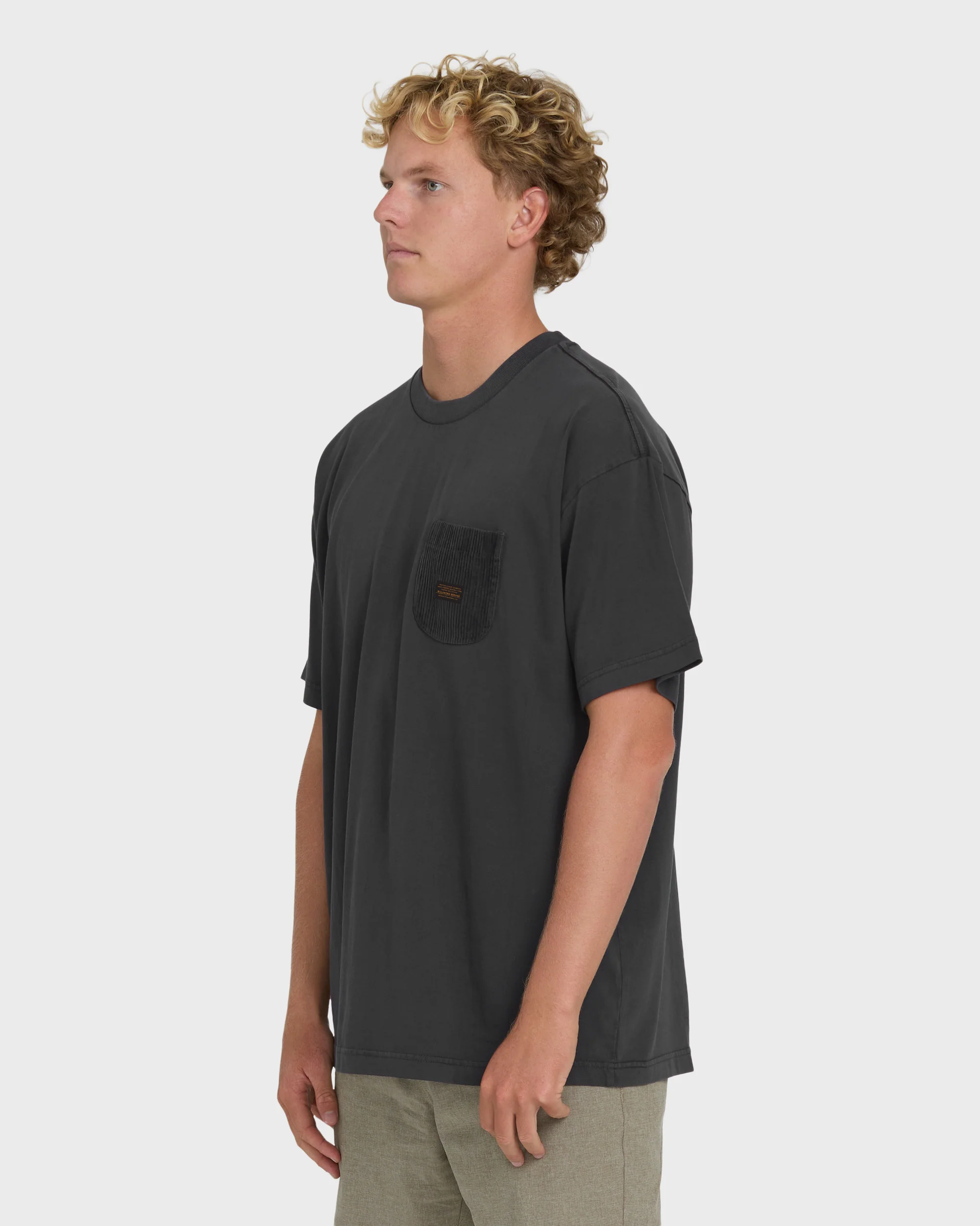 Brunswick Garage Short Sleeve Knit T-Shirt - Washed Black - Image 3