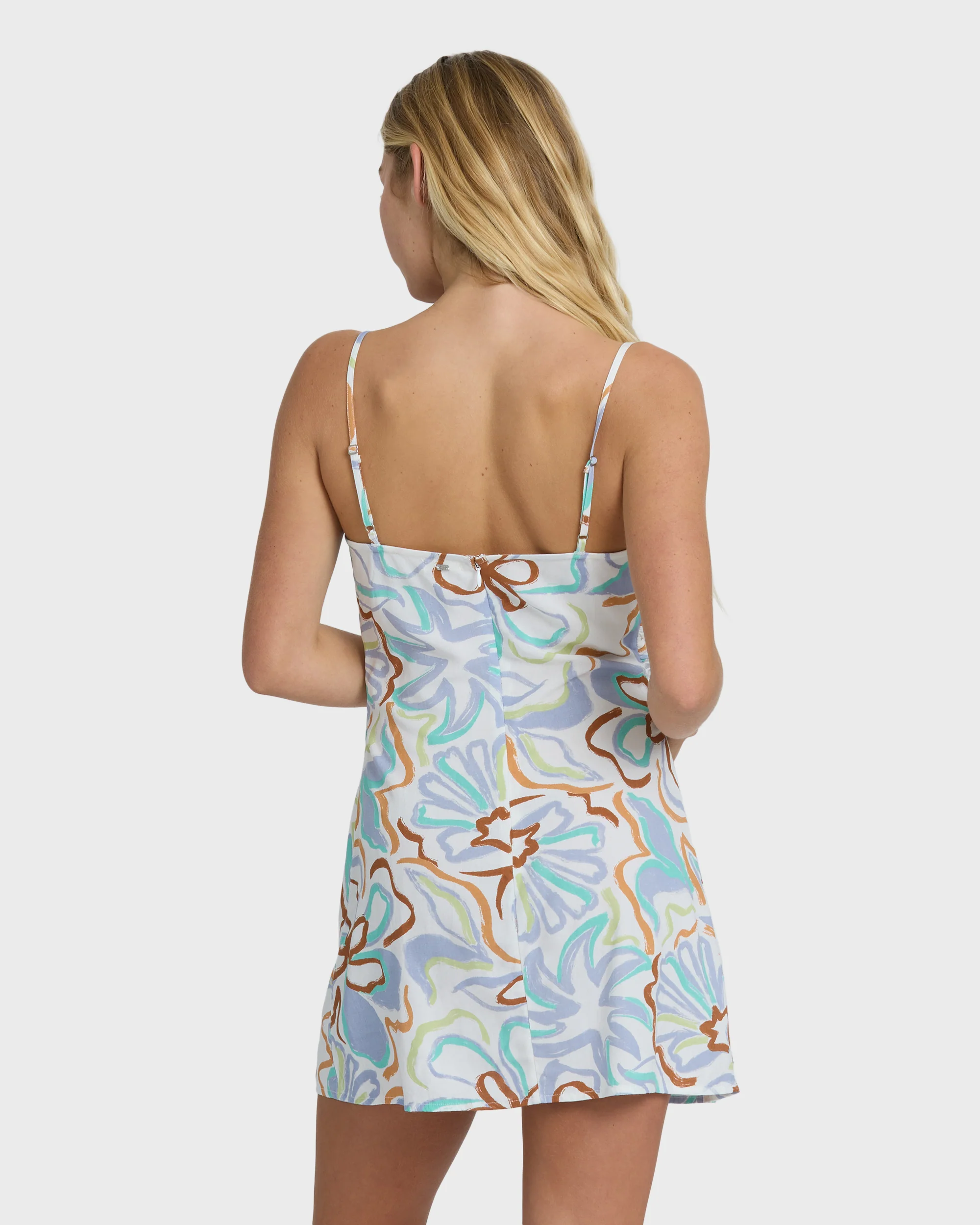 By Your Side Mini Dress - White Multi - Image 4