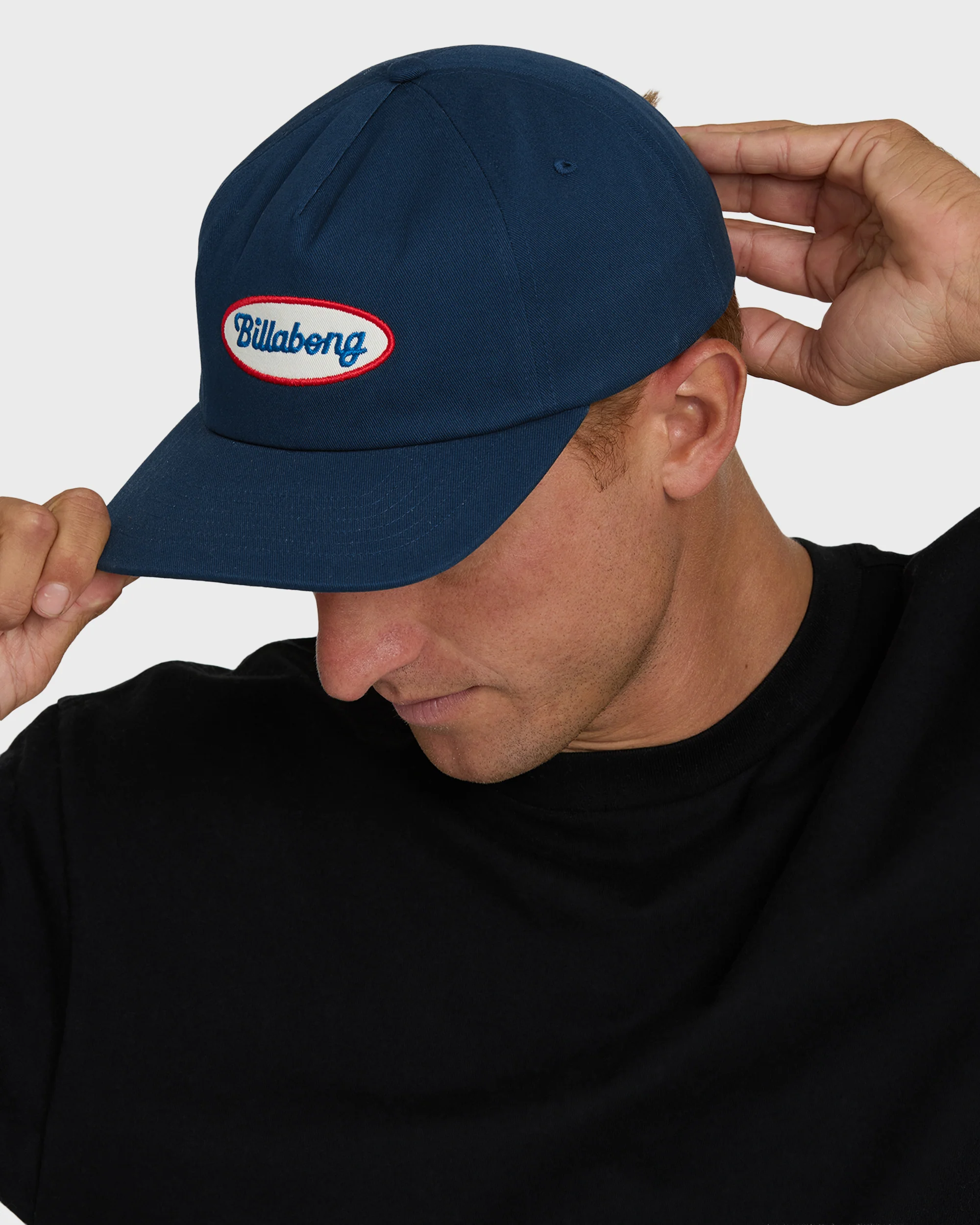 Caution Snapback Hat - Dark Denim - Image 2