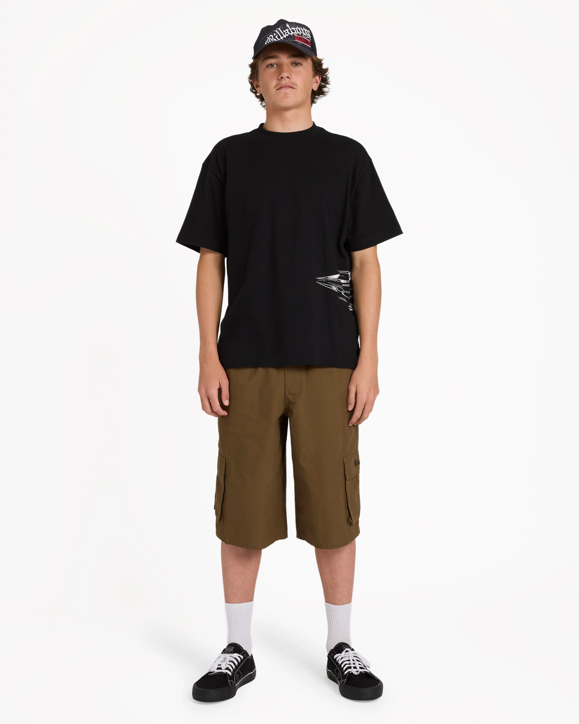 Chrome Diamond Short Sleeve Knit T-Shirt - Black - Image 5