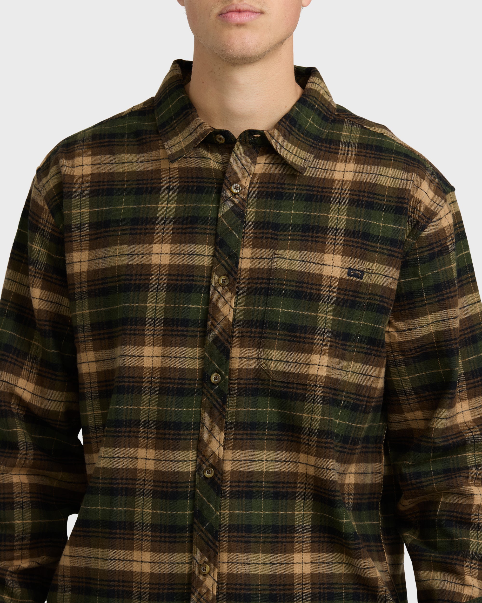 Coastline Long Sleeve Flannel Shirt - Forest - Image 2