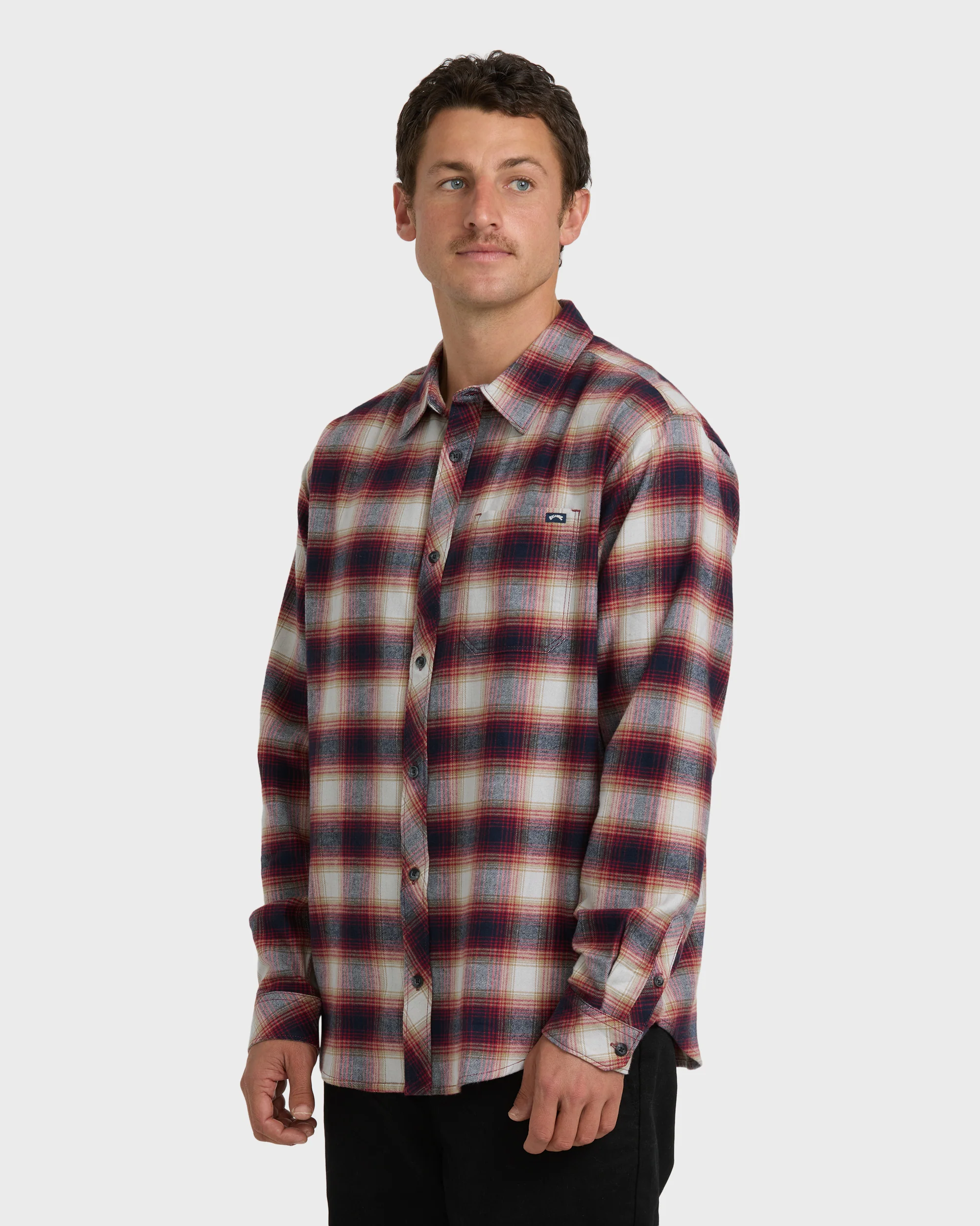 Coastline Long Sleeve Flannel Shirt - Plum - Image 4