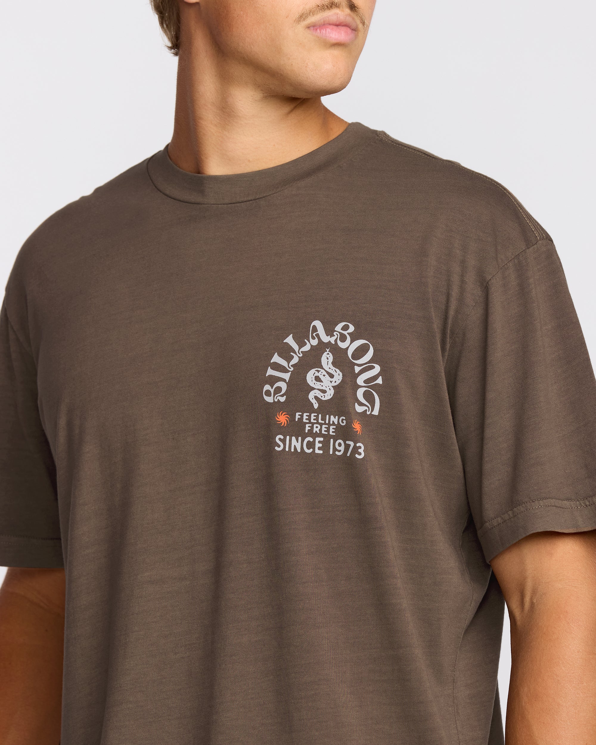 Coiled Premium Wave Wash Short Sleeve T-Shirt - Dark Brown - Image 5