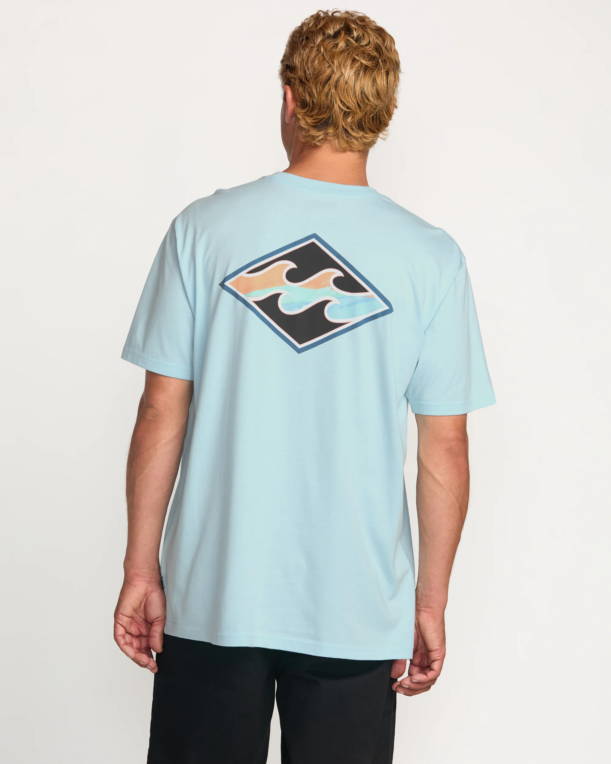 Crayon Wave Premium Tee - Coastal Blue - Image 2