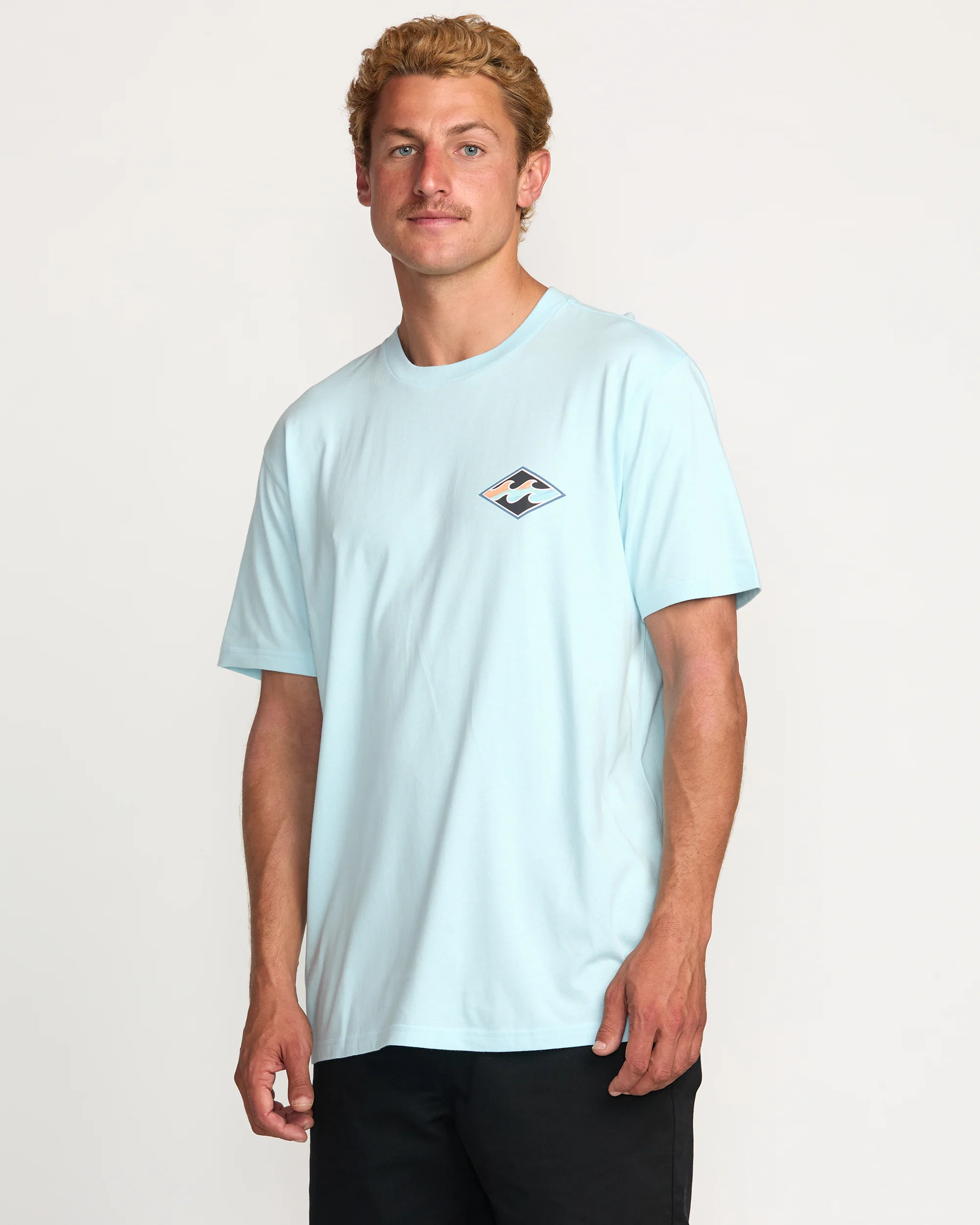 Crayon Wave Premium Tee - Coastal Blue - Image 6
