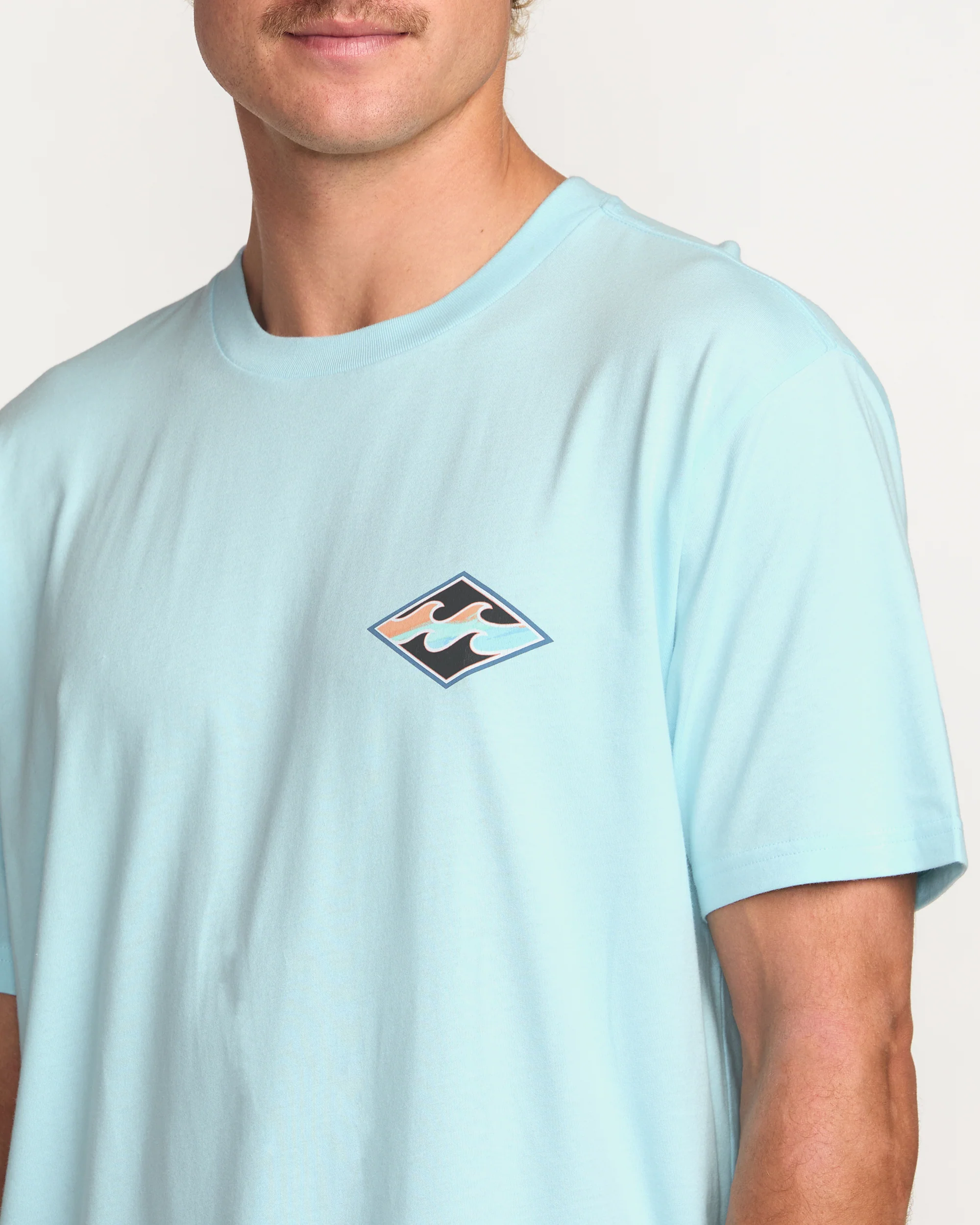 Crayon Wave Premium Tee - Coastal Blue - Image 7
