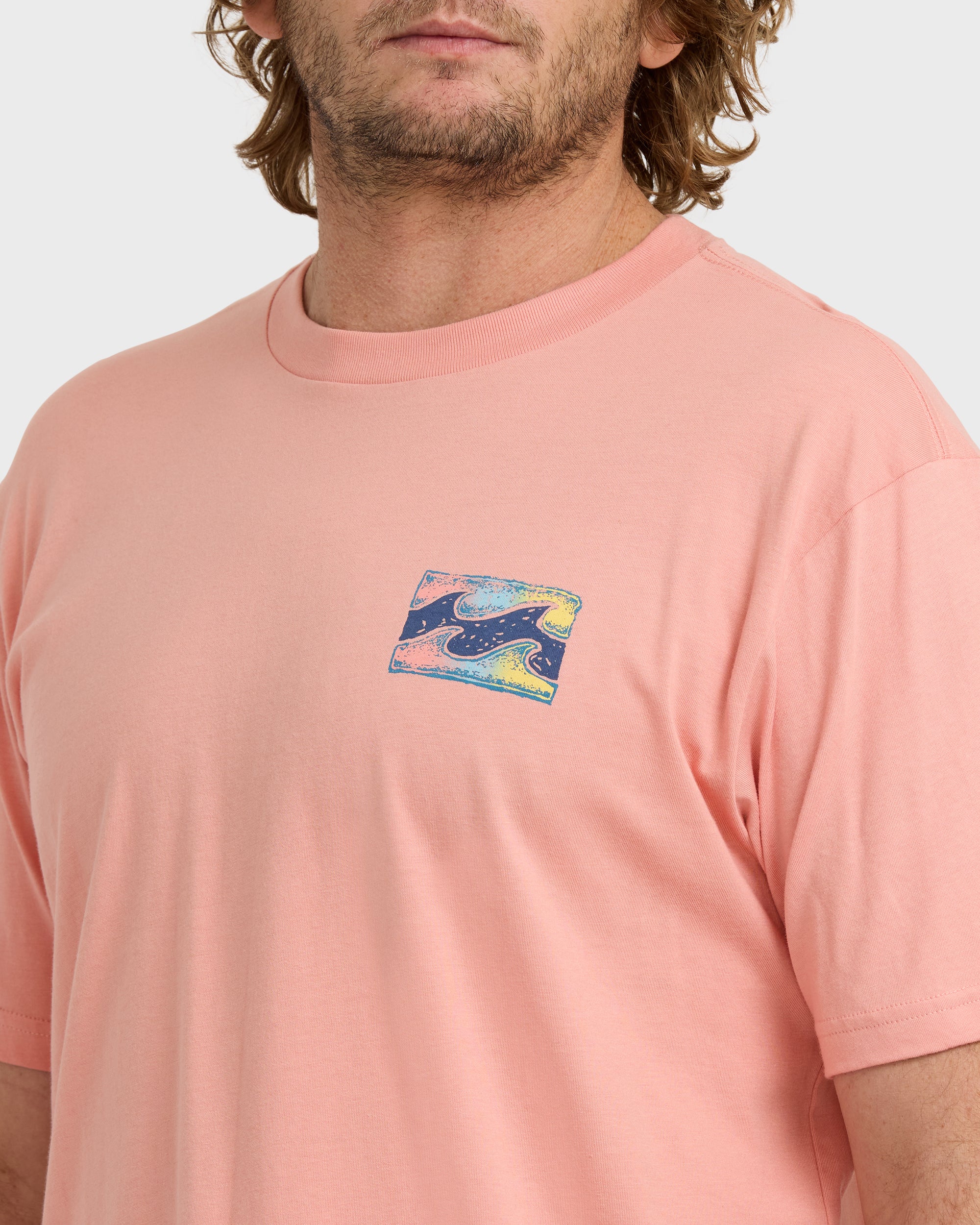 Crayon Wave Premium Short Sleeve T-Shirt - Peach - Image 5