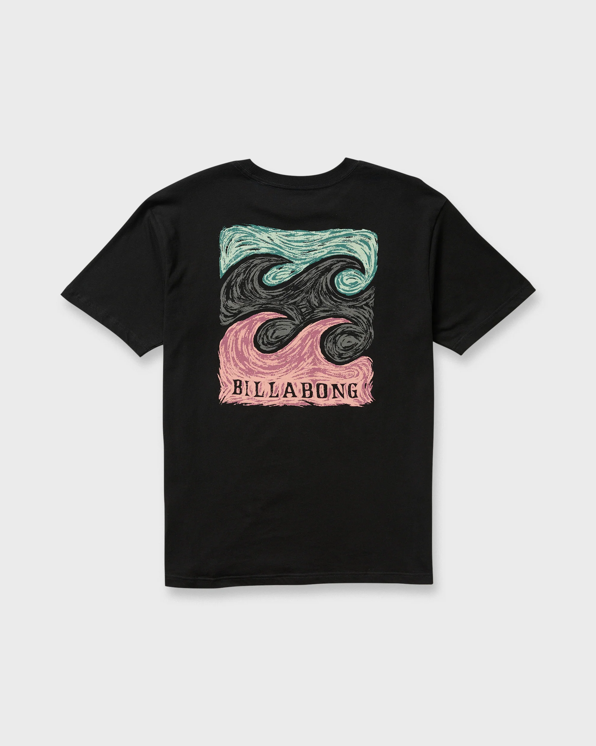 Crayon Wave Premium Short Sleeve T-Shirt - Washed Black - Image 6