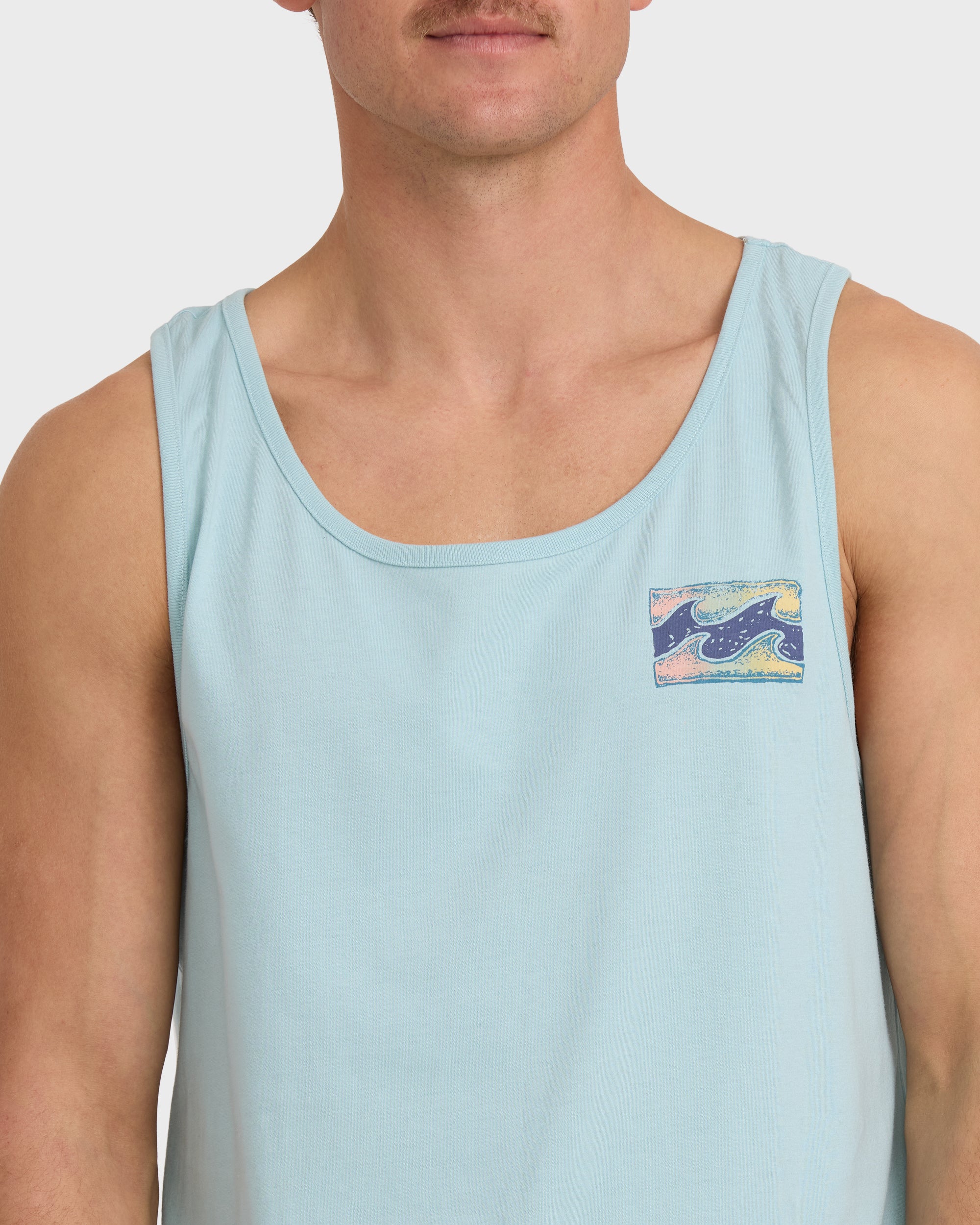 Crayon Wave Premium Tank - Dusty Blue - Image 5