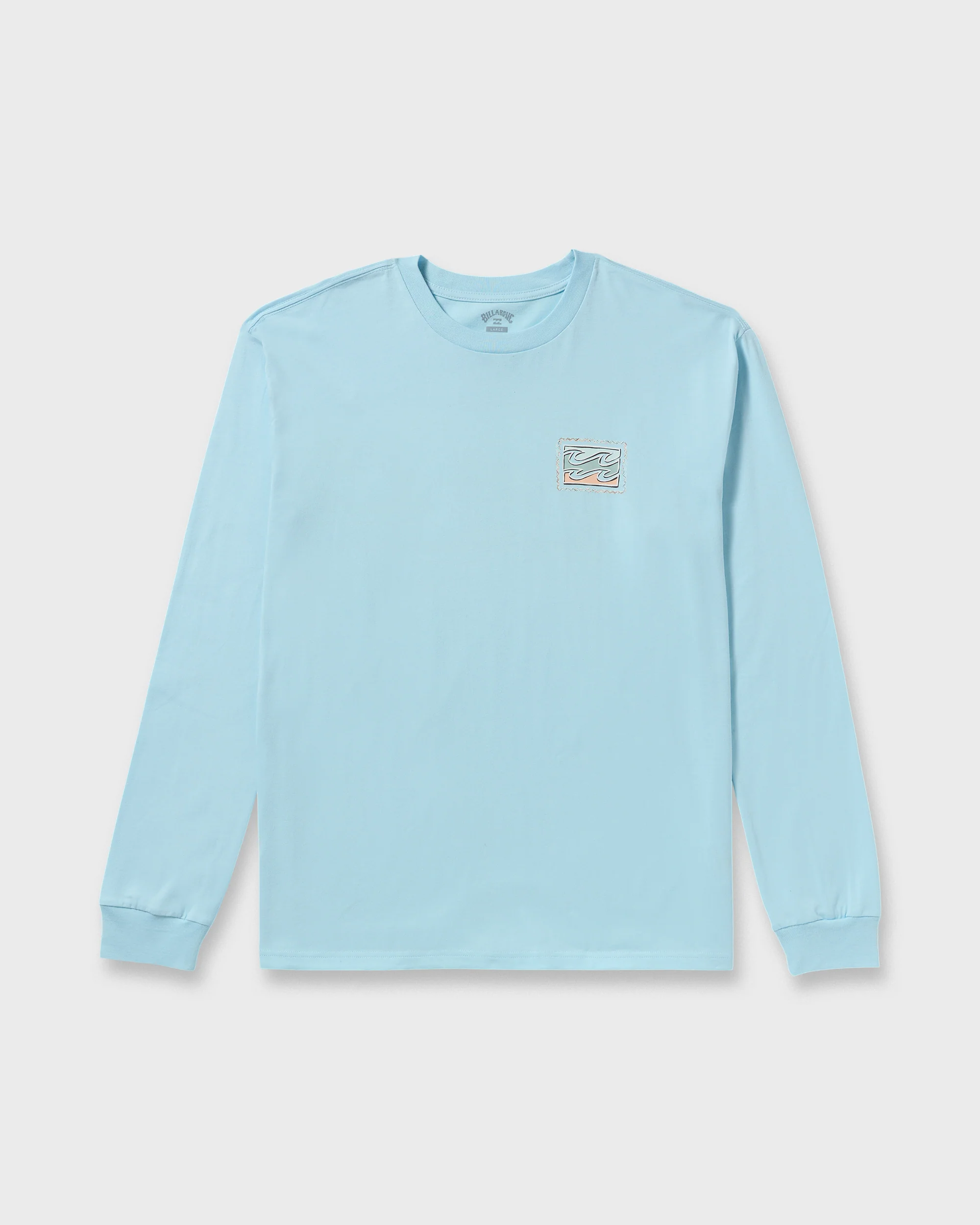 Crayon Wave Regular Long Sleeve T-Shirt - Coastal Blue - Image 6