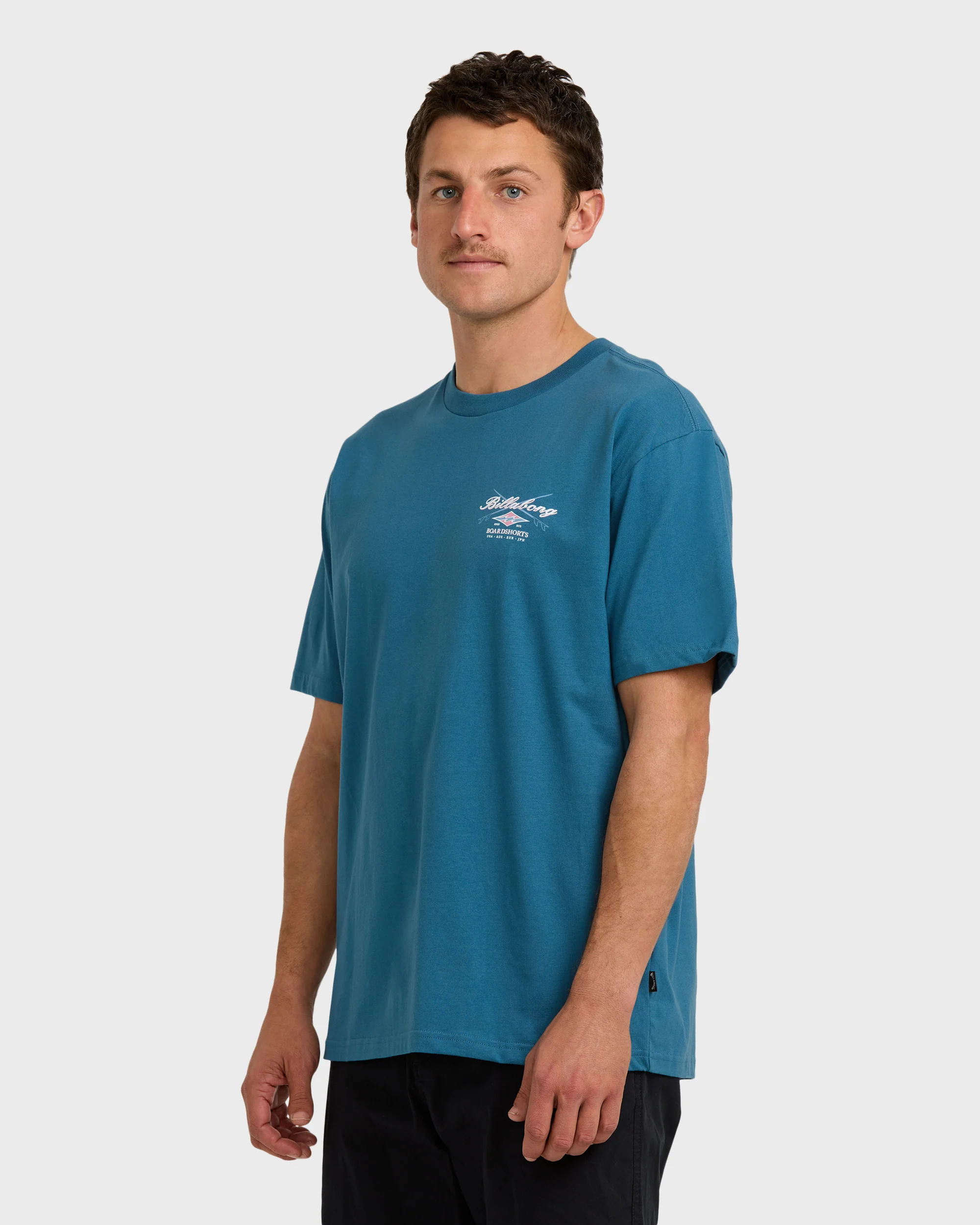 Crossboards Short Sleeve T-Shirt - Chino- Real Teal - Image 3