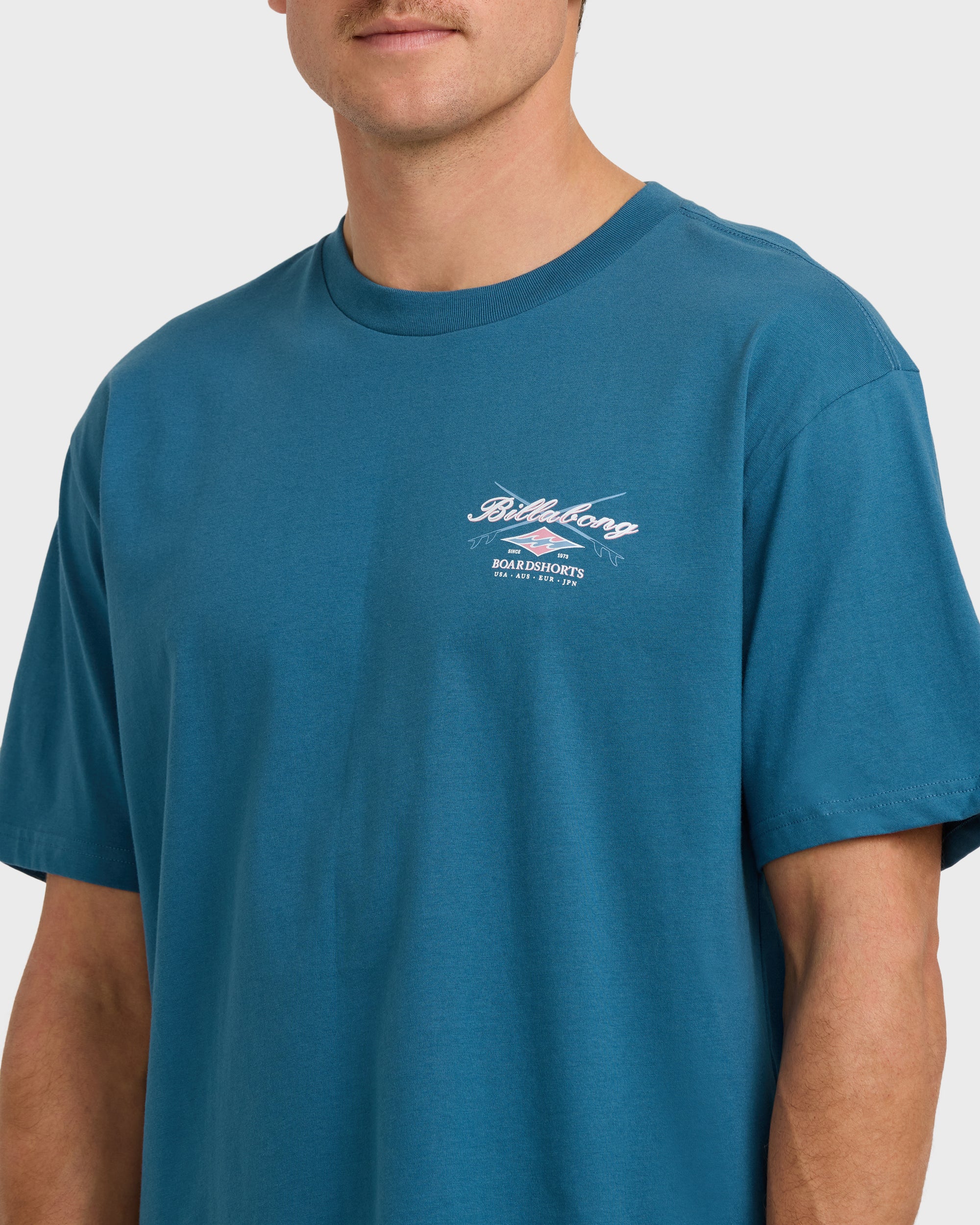 Crossboards Short Sleeve T-Shirt - Chino- Real Teal - Image 5