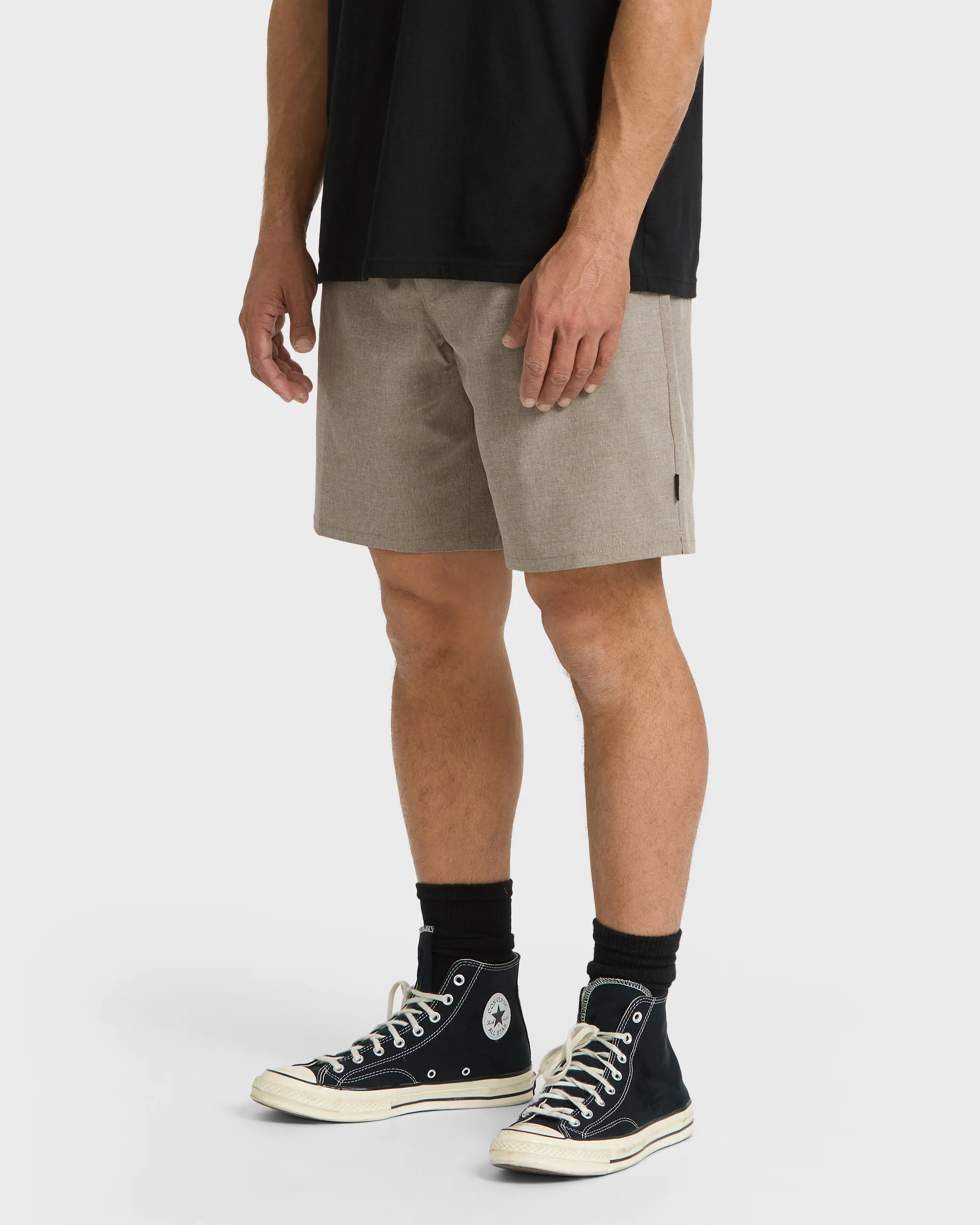 Crossfire Elastic Wave Washed 18" Hybrid Shorts - Khaki - Image 3