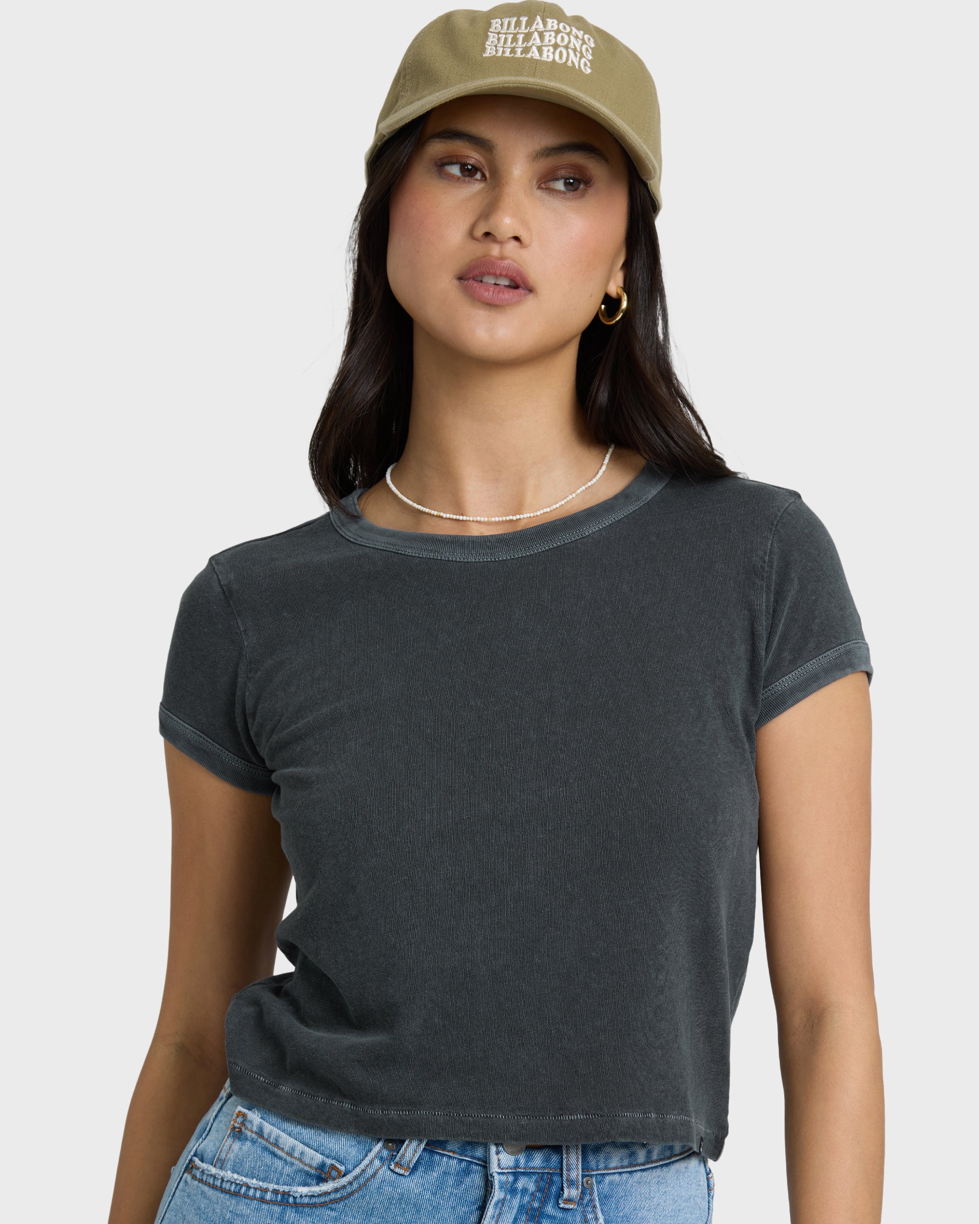 Daily T Short Sleeve Knit T-Shirt - Black Sands - Image 5