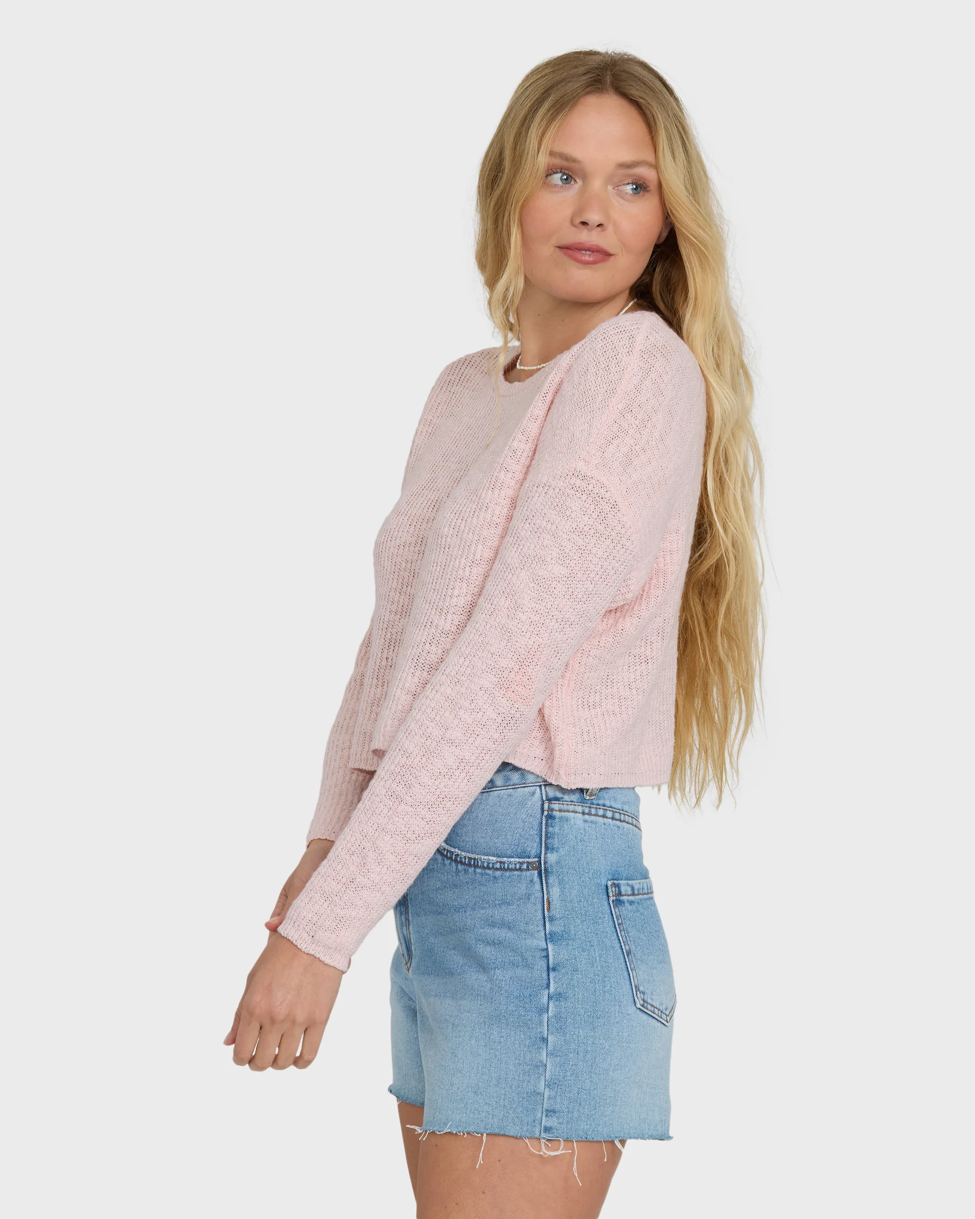 Daze Time Crewneck Sweater - Rosewater - Image 3