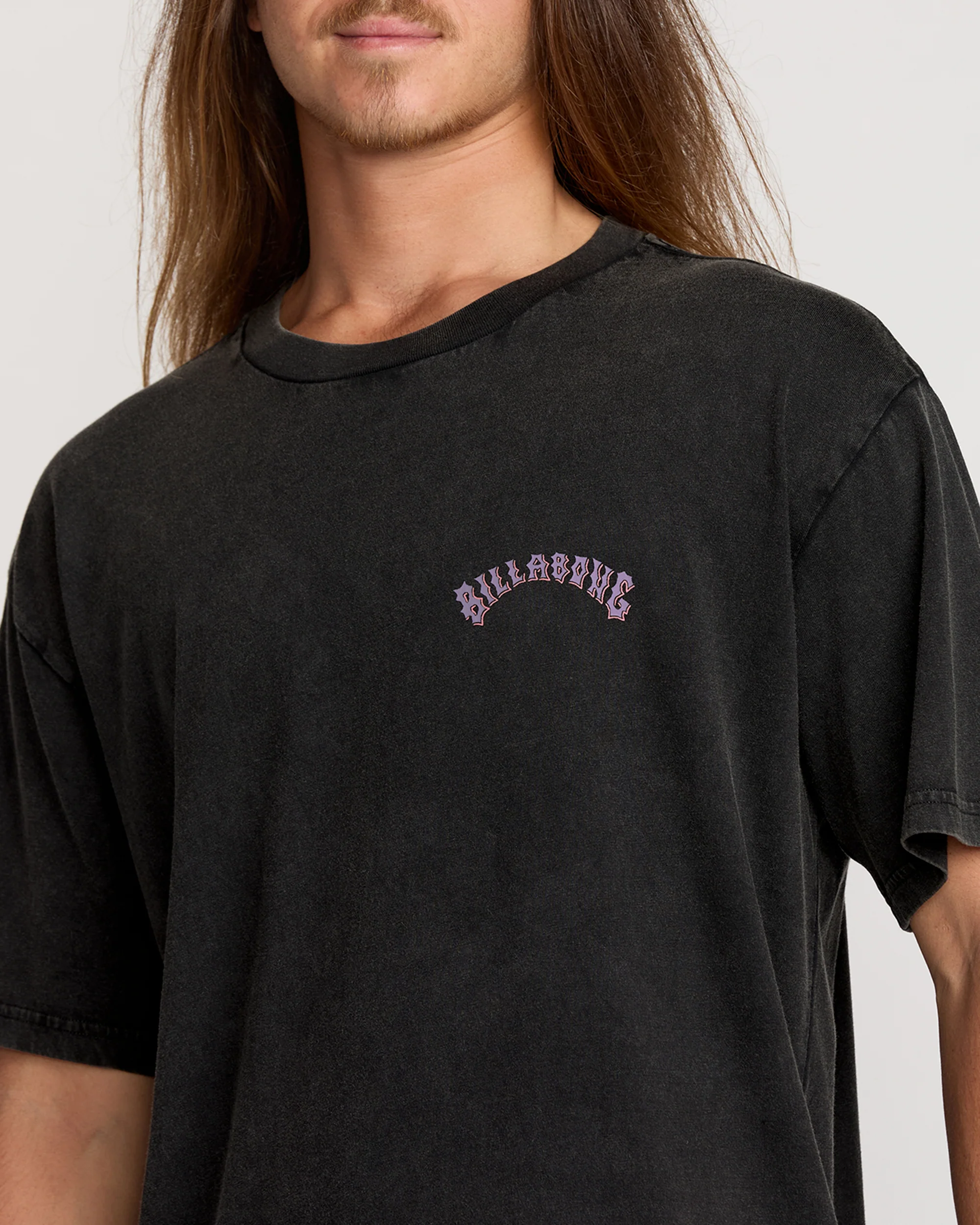 Decal Regular Wave Wash Tee - Washed Black - Image 7