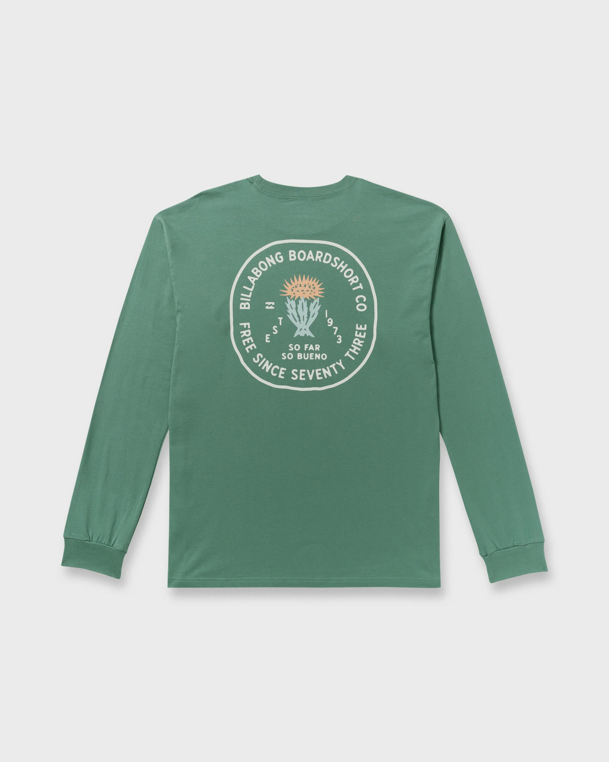 Desert Flower Regular Long Sleeve T-Shirt - Sage Green - Image 7