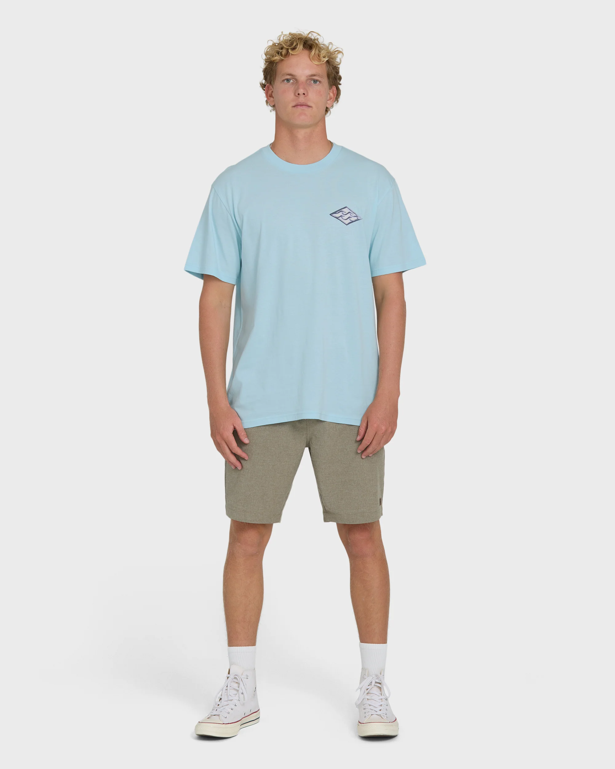 Dim Arch Premium Short Sleeve Knit T-Shirt - Coastal Blue - Image 4